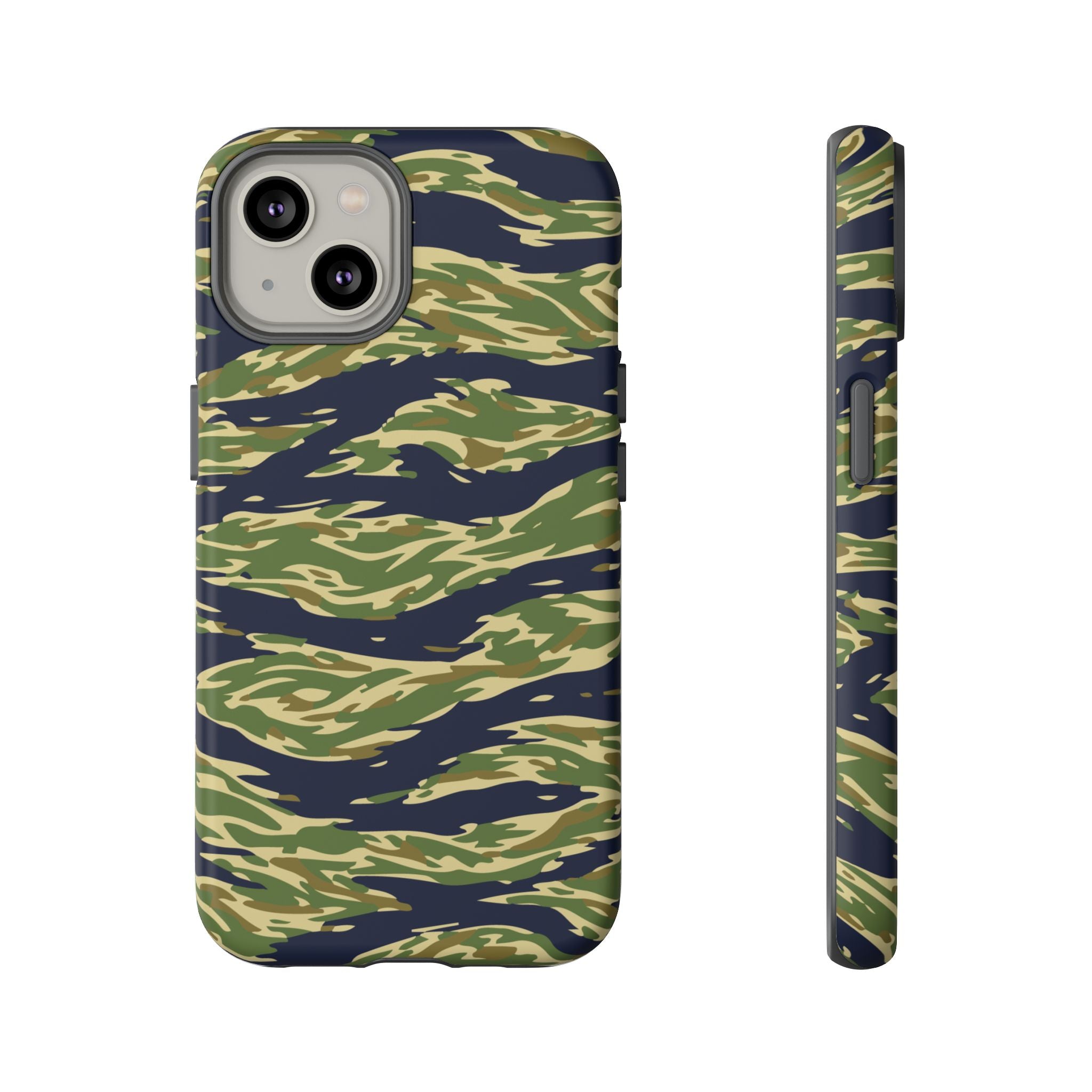 Tiger Stripe Camo Tough Phone Case | Military-Inspired Dual-Layer Protection