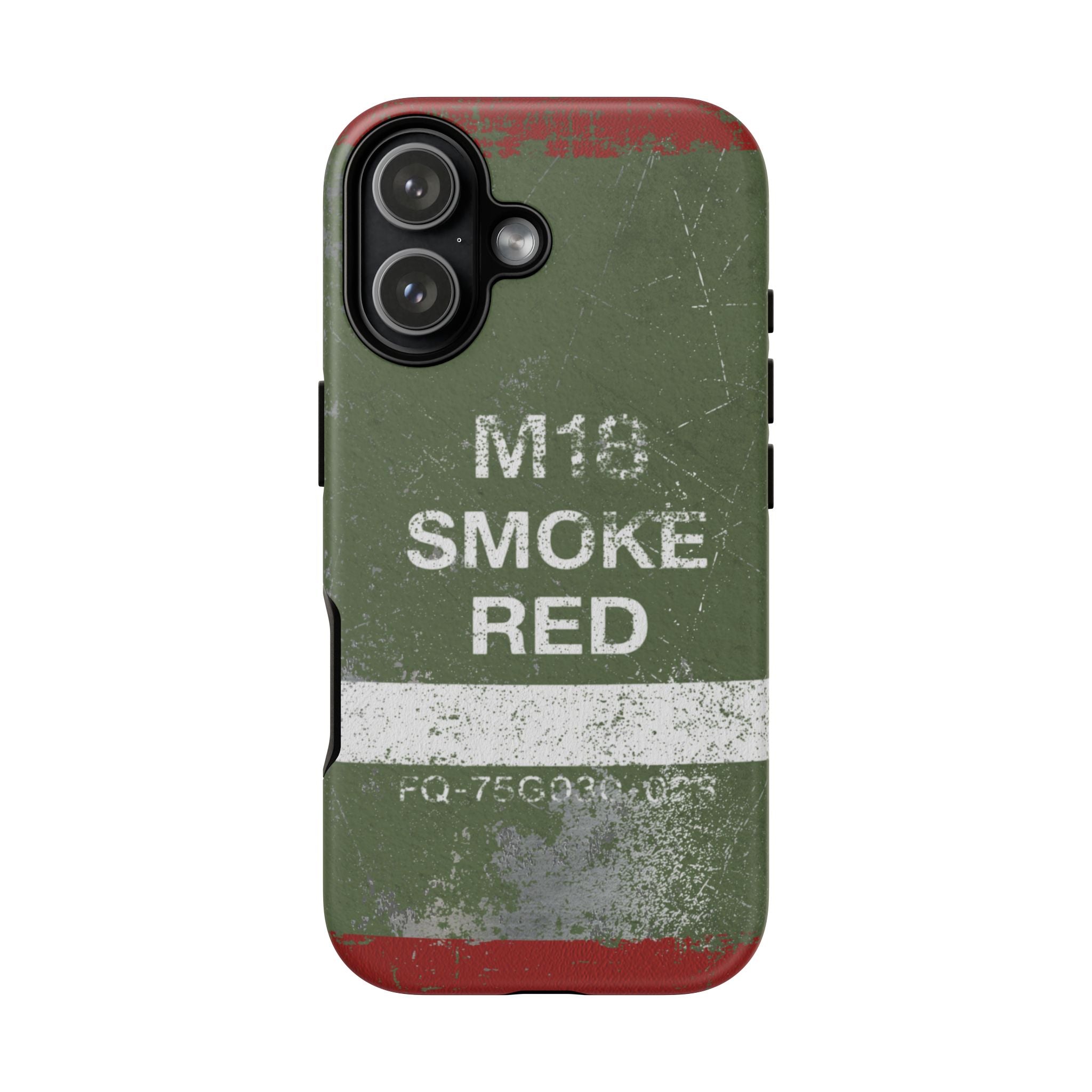 M18 Smoke Red (Distressed) Phone Case | Military-Inspired Dual Layer Protective Cover