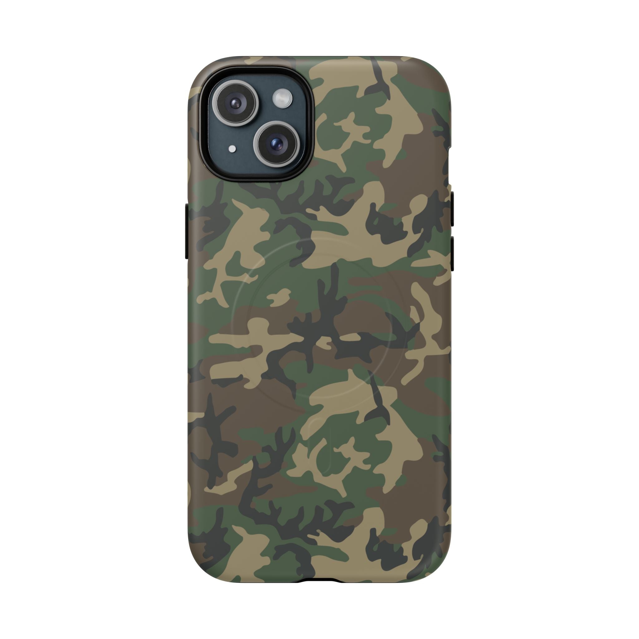 MagSafe® Compatible Tough Phone Case – M81 Woodland Camo | Rugged Military-Style Cover