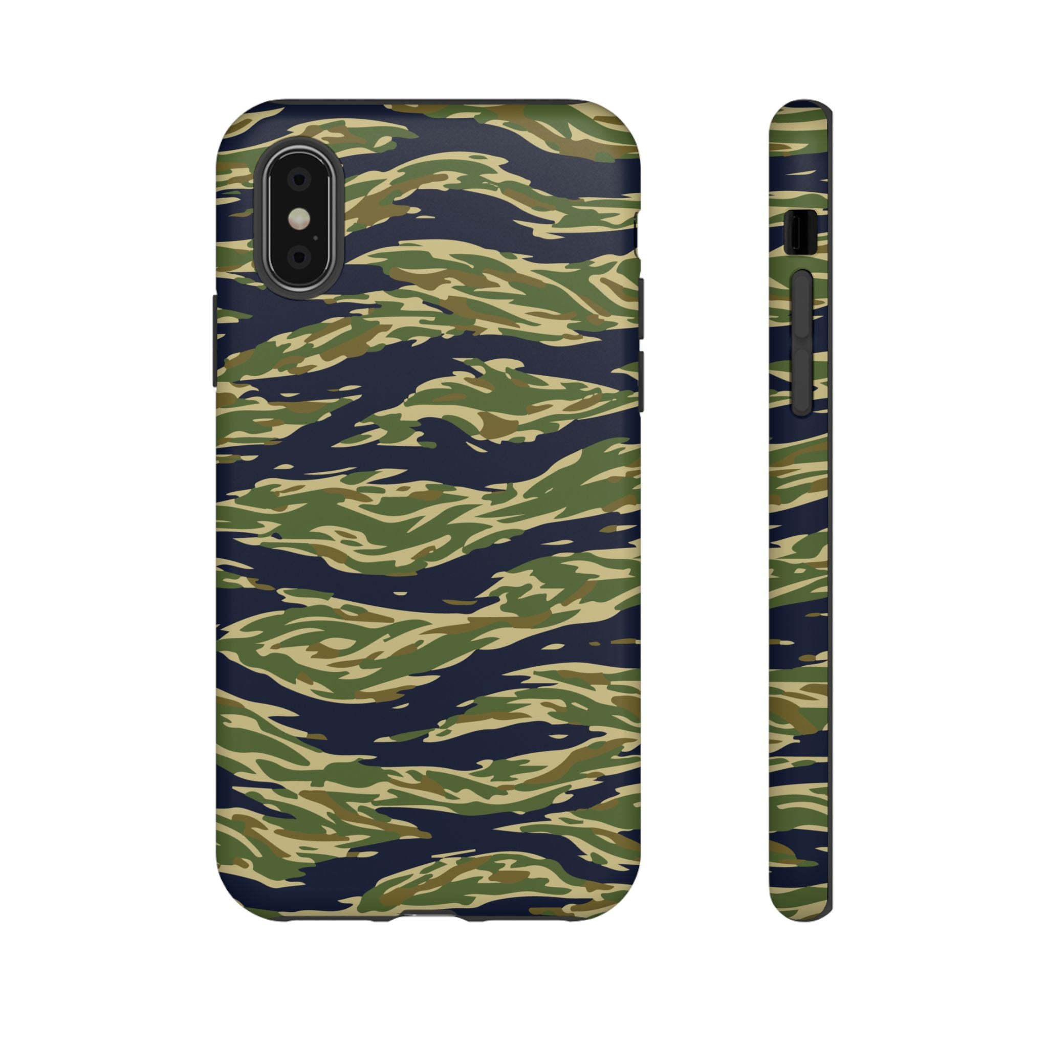 Tiger Stripe Camo Tough Phone Case | Military-Inspired Dual-Layer Protection