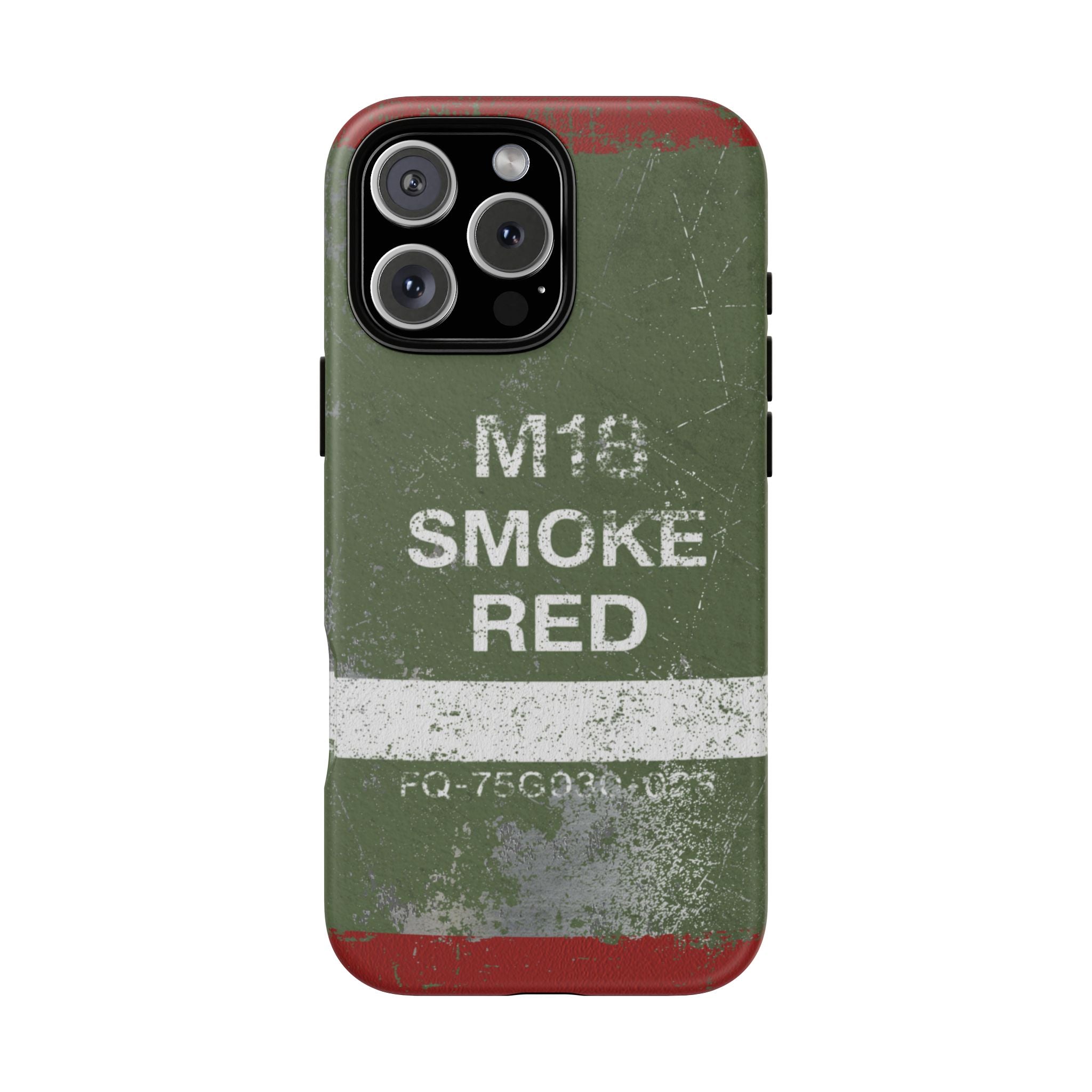 M18 Smoke Red (Distressed) Phone Case | Military-Inspired Dual Layer Protective Cover