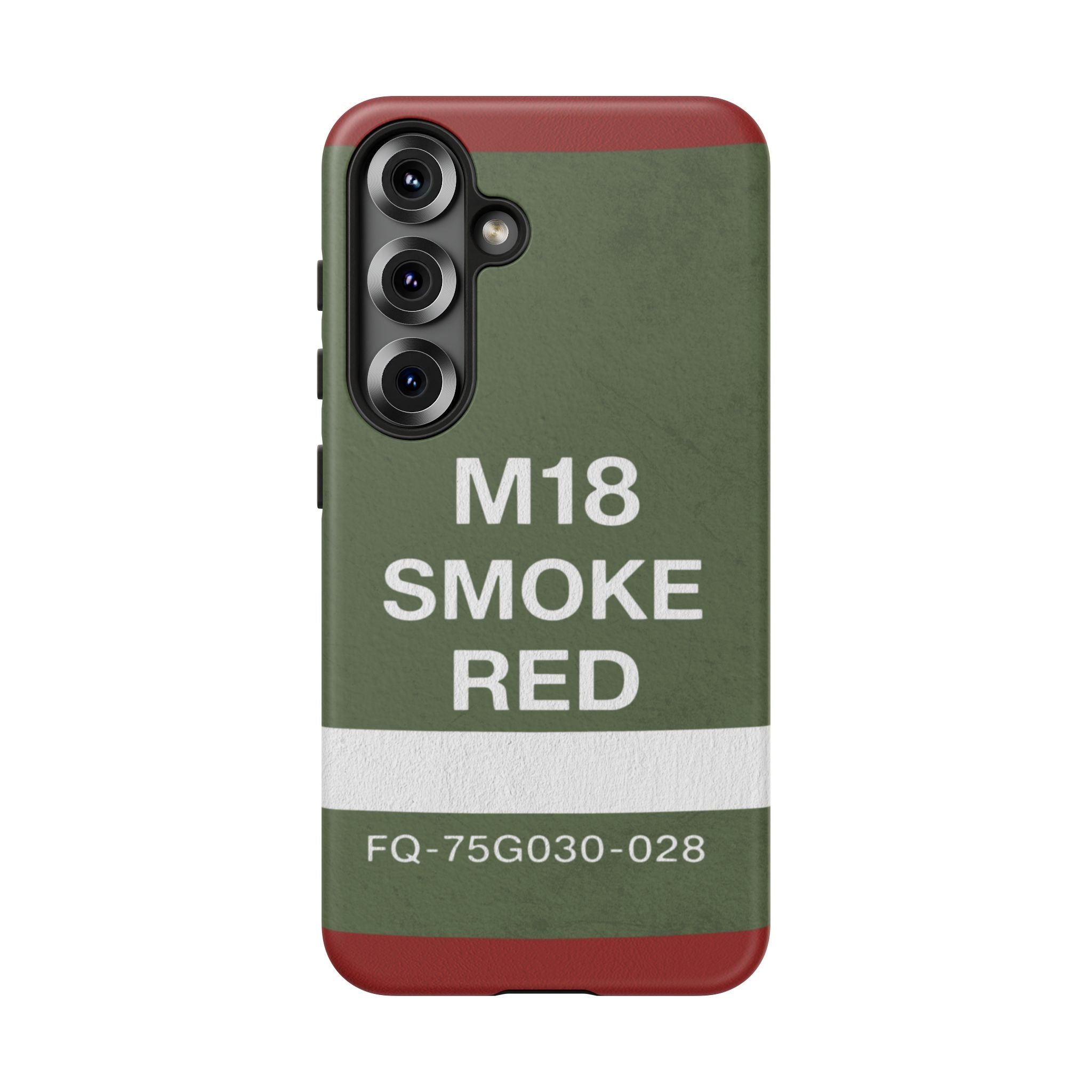 M18 Smoke Red Tough Phone Case | Military-Inspired Dual Layer Protective Cover