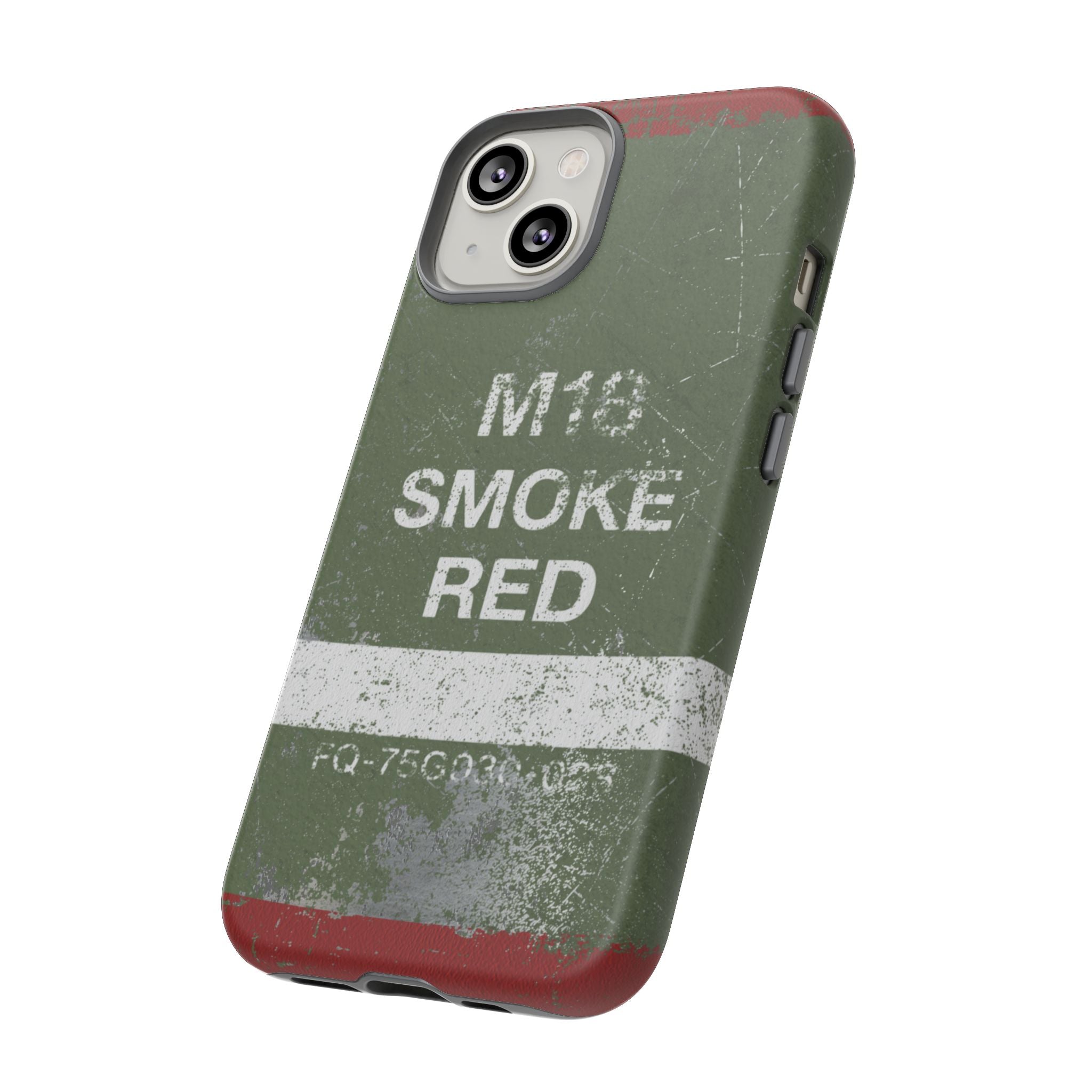 M18 Smoke Red (Distressed) Phone Case | Military-Inspired Dual Layer Protective Cover