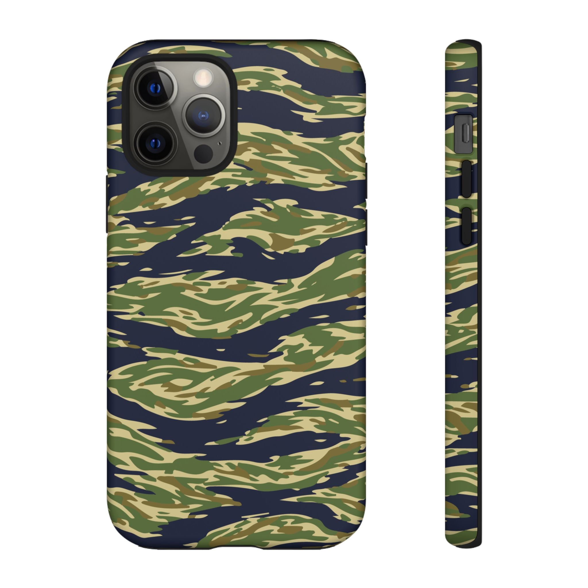 Tiger Stripe Camo Tough Phone Case | Military-Inspired Dual-Layer Protection