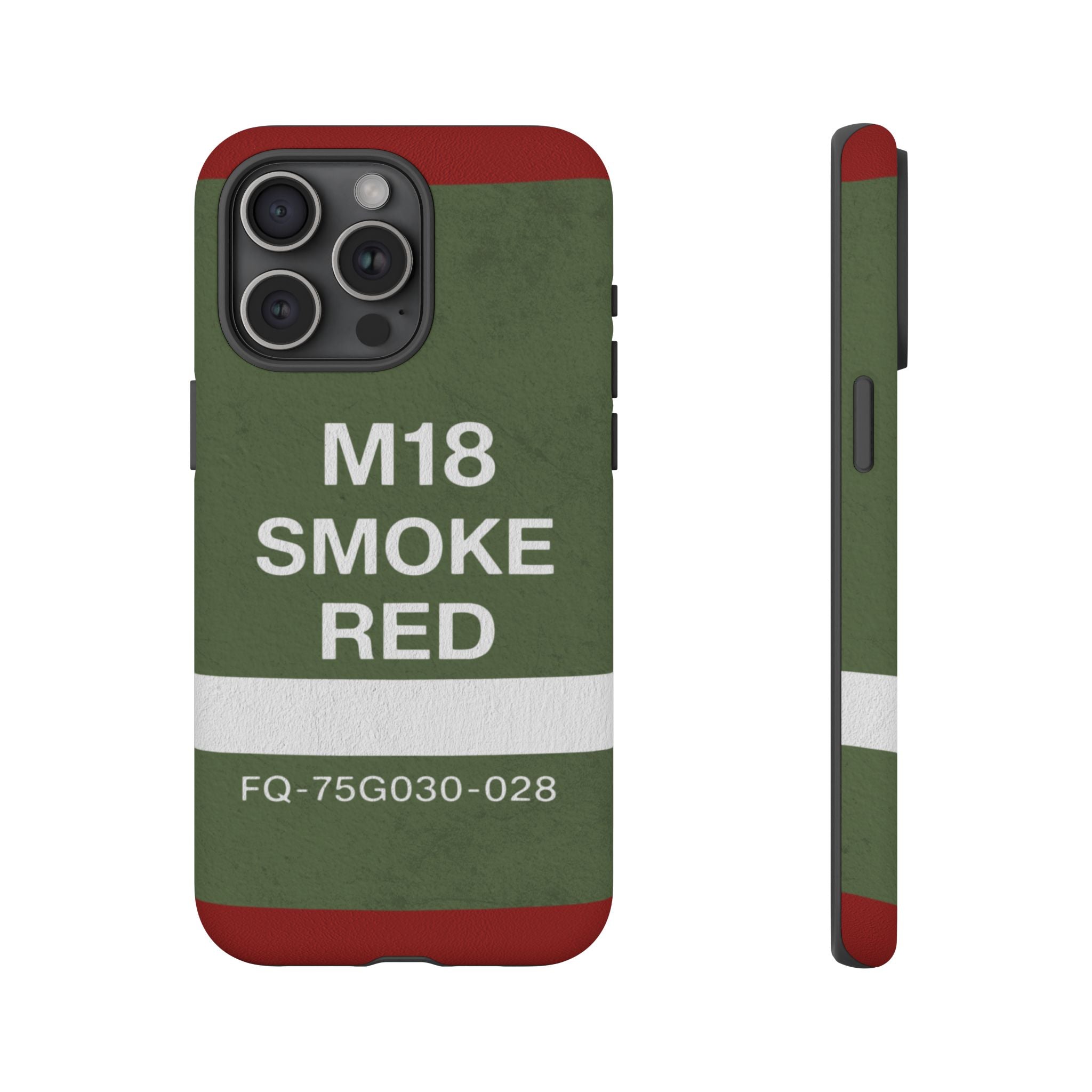 M18 Smoke Red Tough Phone Case | Military-Inspired Dual Layer Protective Cover