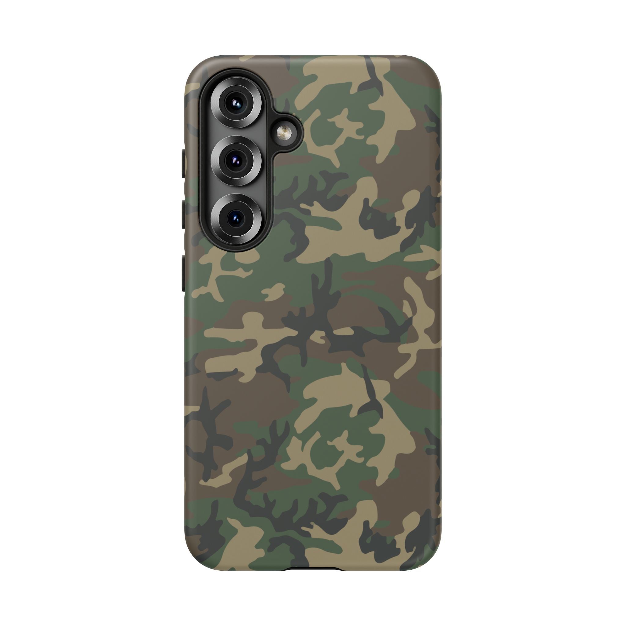 Woodland (M81) Tough Phone Case — Military-Inspired Dual-Layer Protective Cover