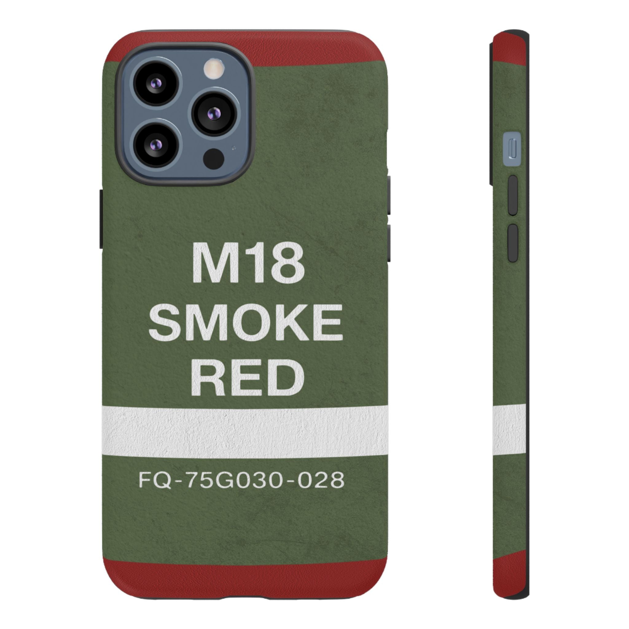 M18 Smoke Red Tough Phone Case | Military-Inspired Dual Layer Protective Cover