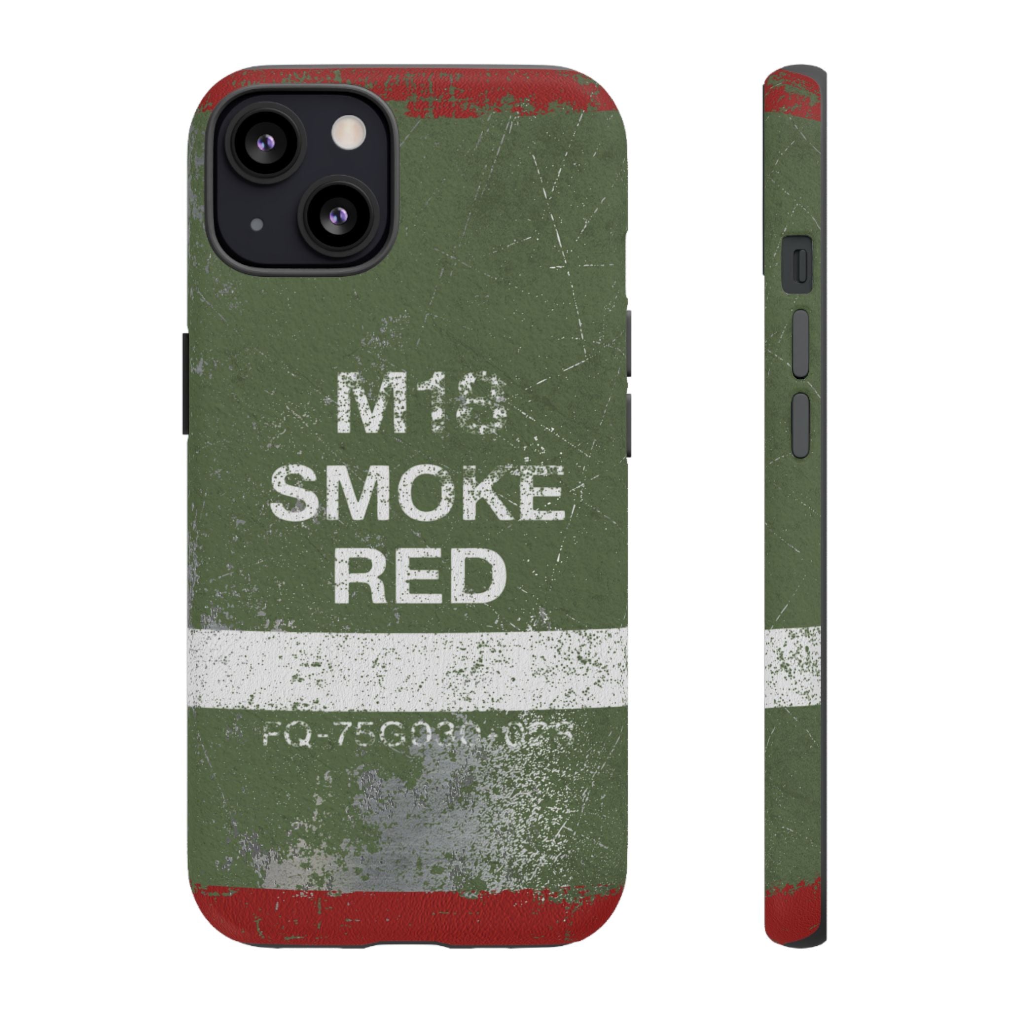 M18 Smoke Red (Distressed) Phone Case | Military-Inspired Dual Layer Protective Cover