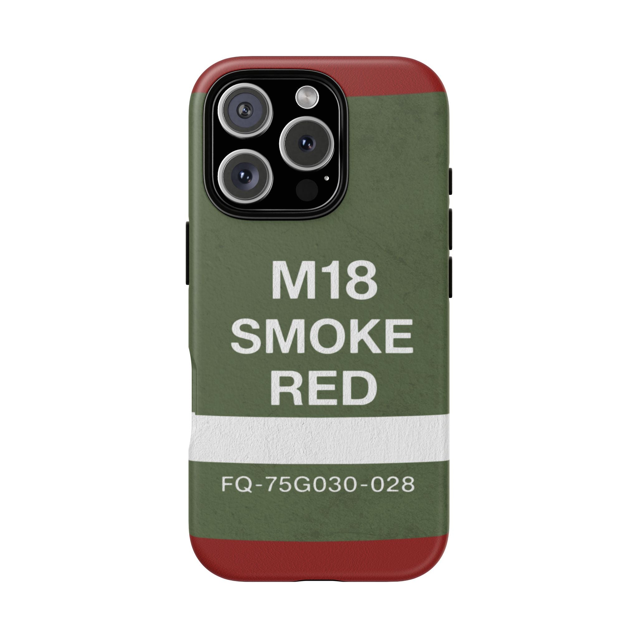 M18 Smoke Red Tough Phone Case | Military-Inspired Dual Layer Protective Cover
