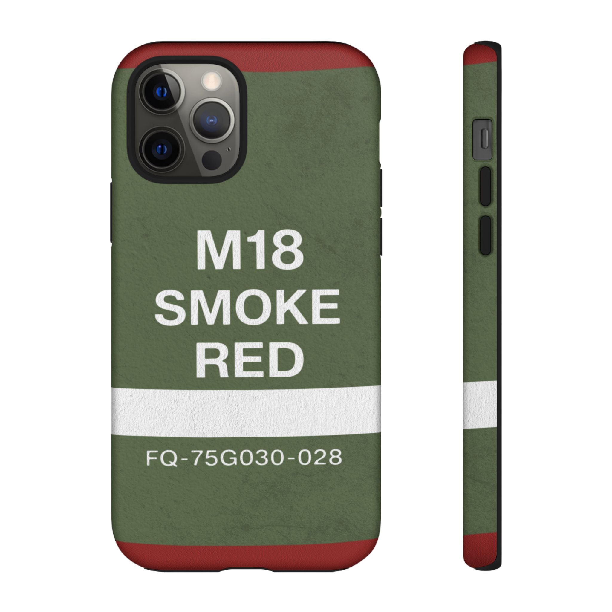 M18 Smoke Red Tough Phone Case | Military-Inspired Dual Layer Protective Cover
