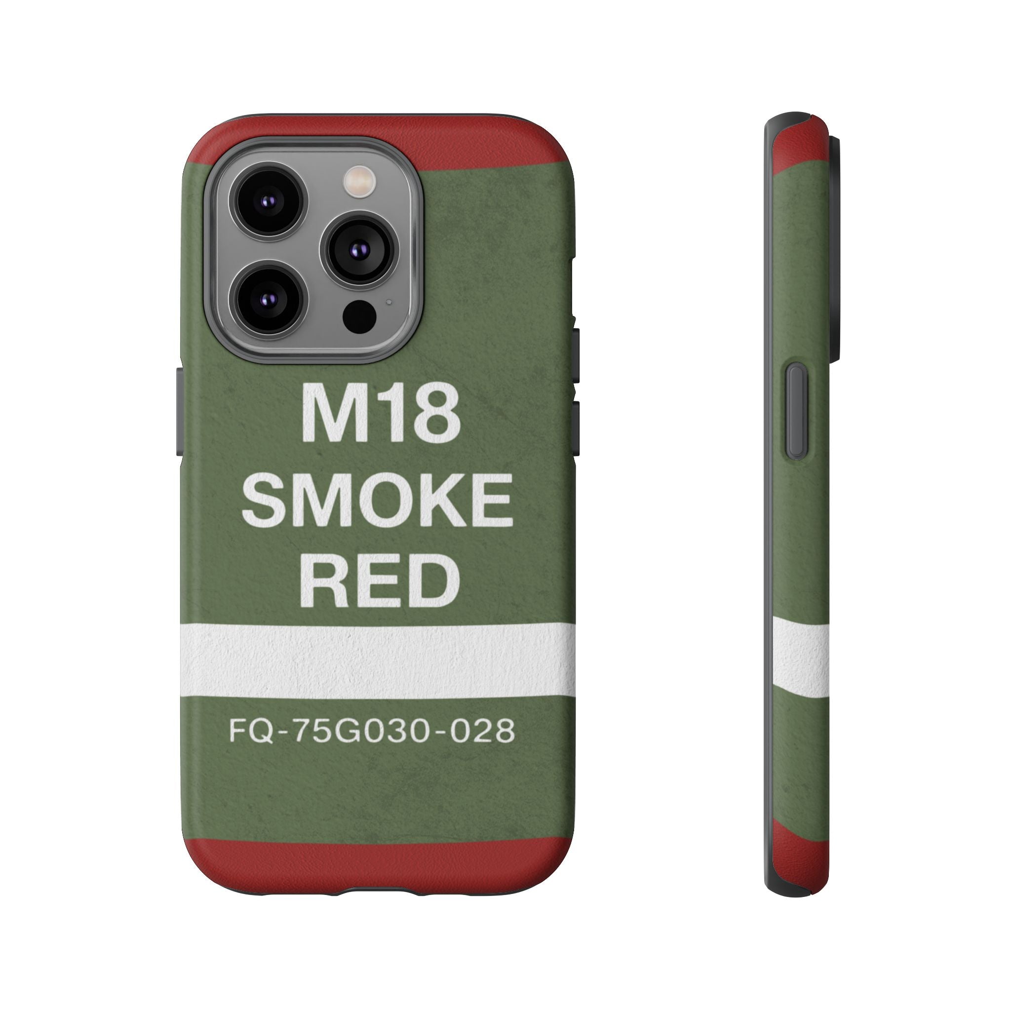 M18 Smoke Red Tough Phone Case | Military-Inspired Dual Layer Protective Cover