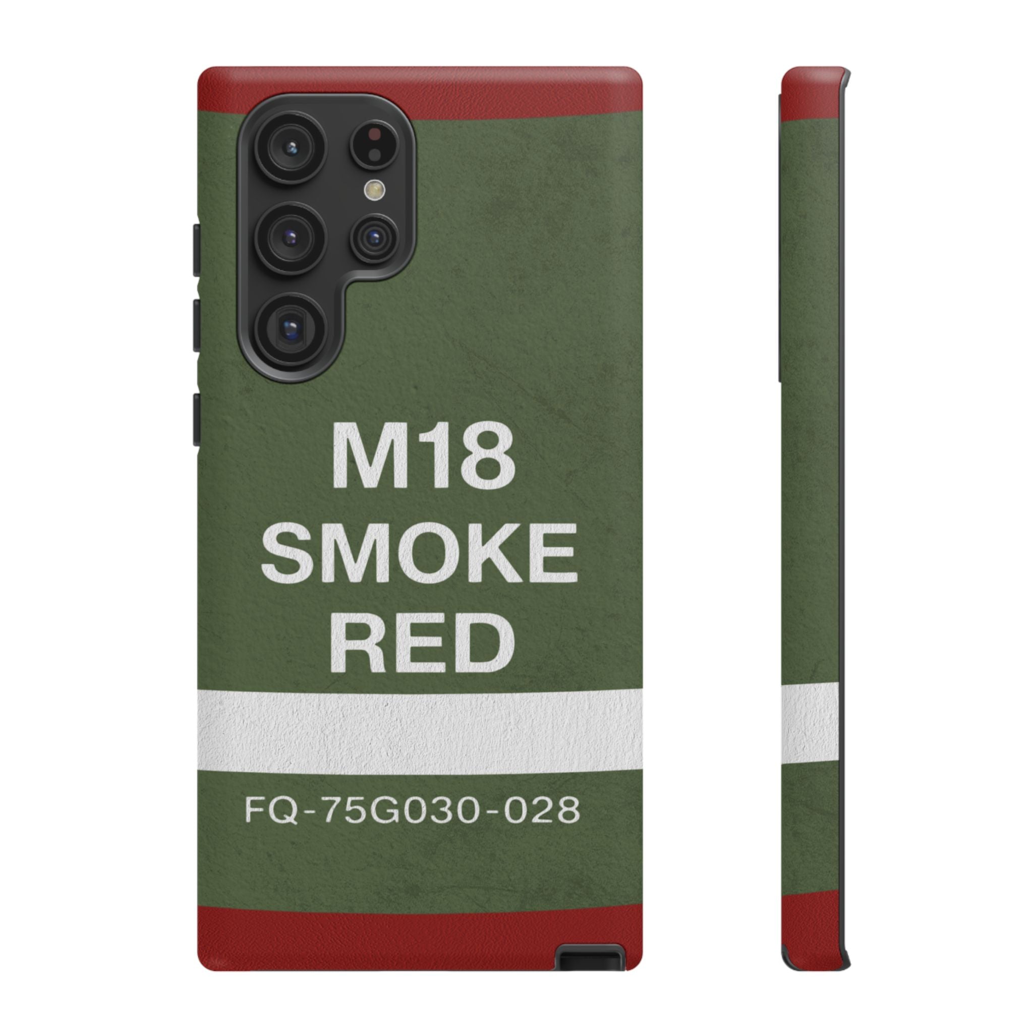 M18 Smoke Red Tough Phone Case | Military-Inspired Dual Layer Protective Cover