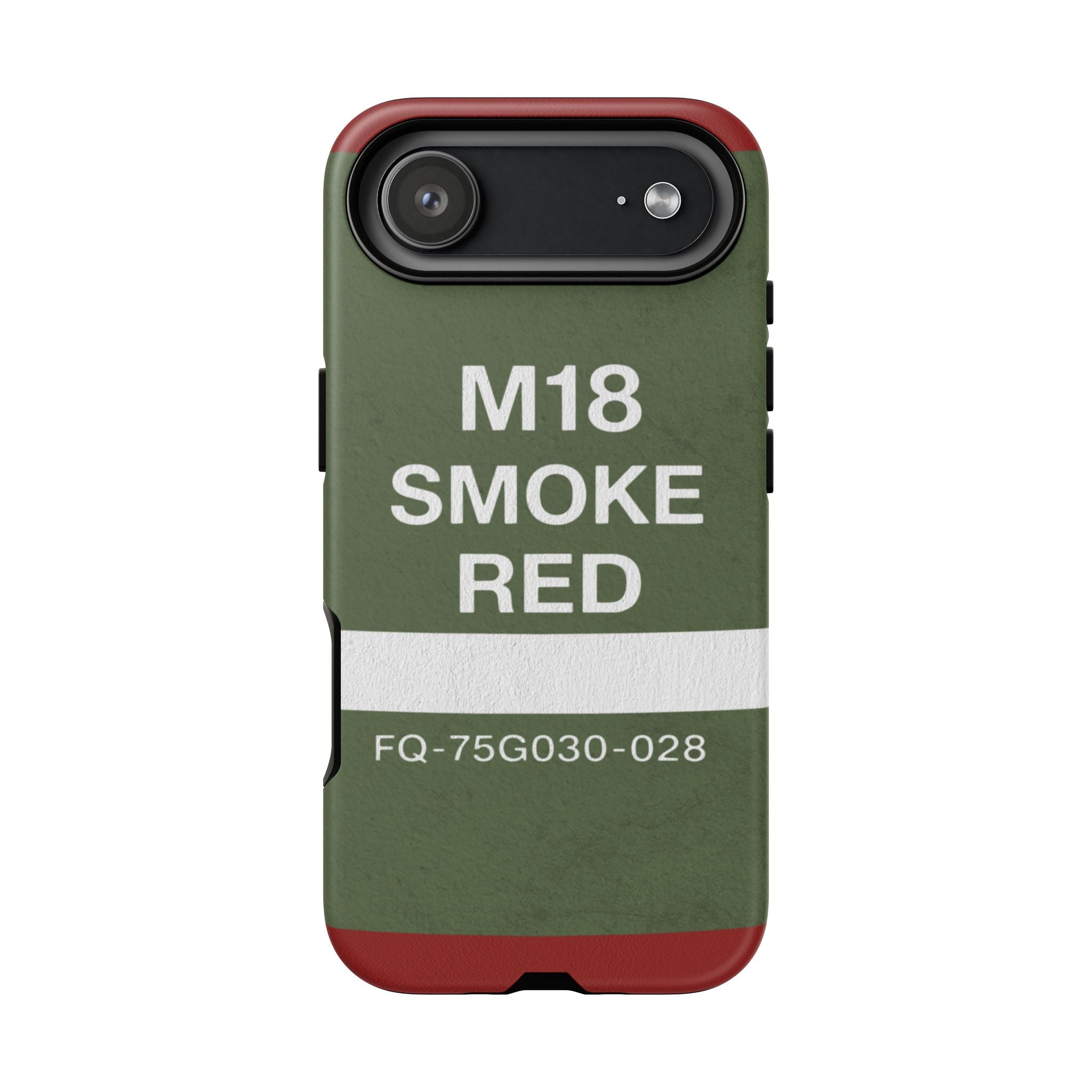 M18 Smoke Red Tough Phone Case | Military-Inspired Dual Layer Protective Cover
