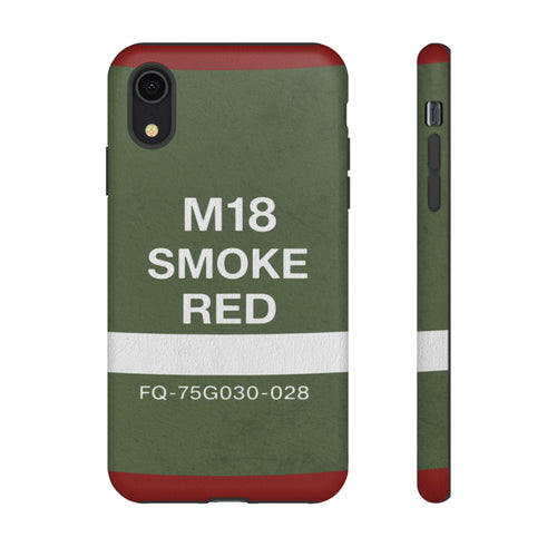 M18 Smoke Red Tough Phone Case | Military-Inspired Dual Layer Protective Cover