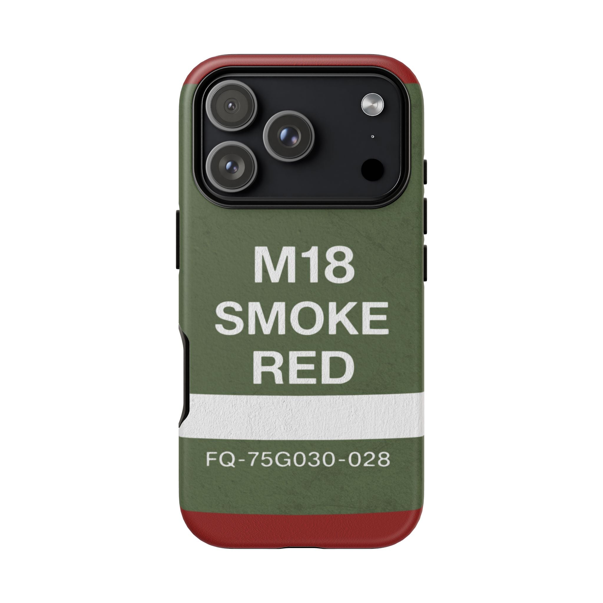 M18 Smoke Red Tough Phone Case | Military-Inspired Dual Layer Protective Cover