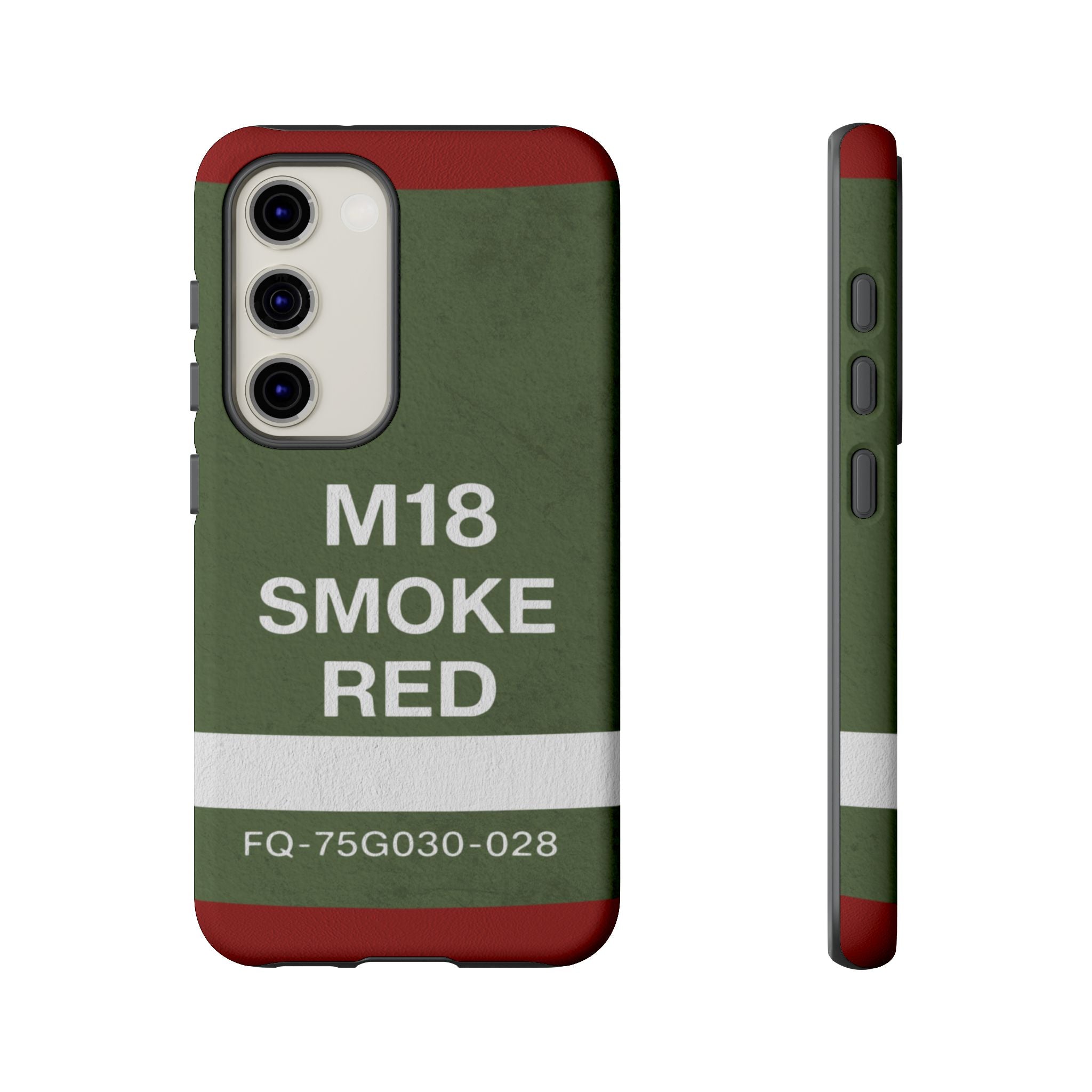 M18 Smoke Red Tough Phone Case | Military-Inspired Dual Layer Protective Cover
