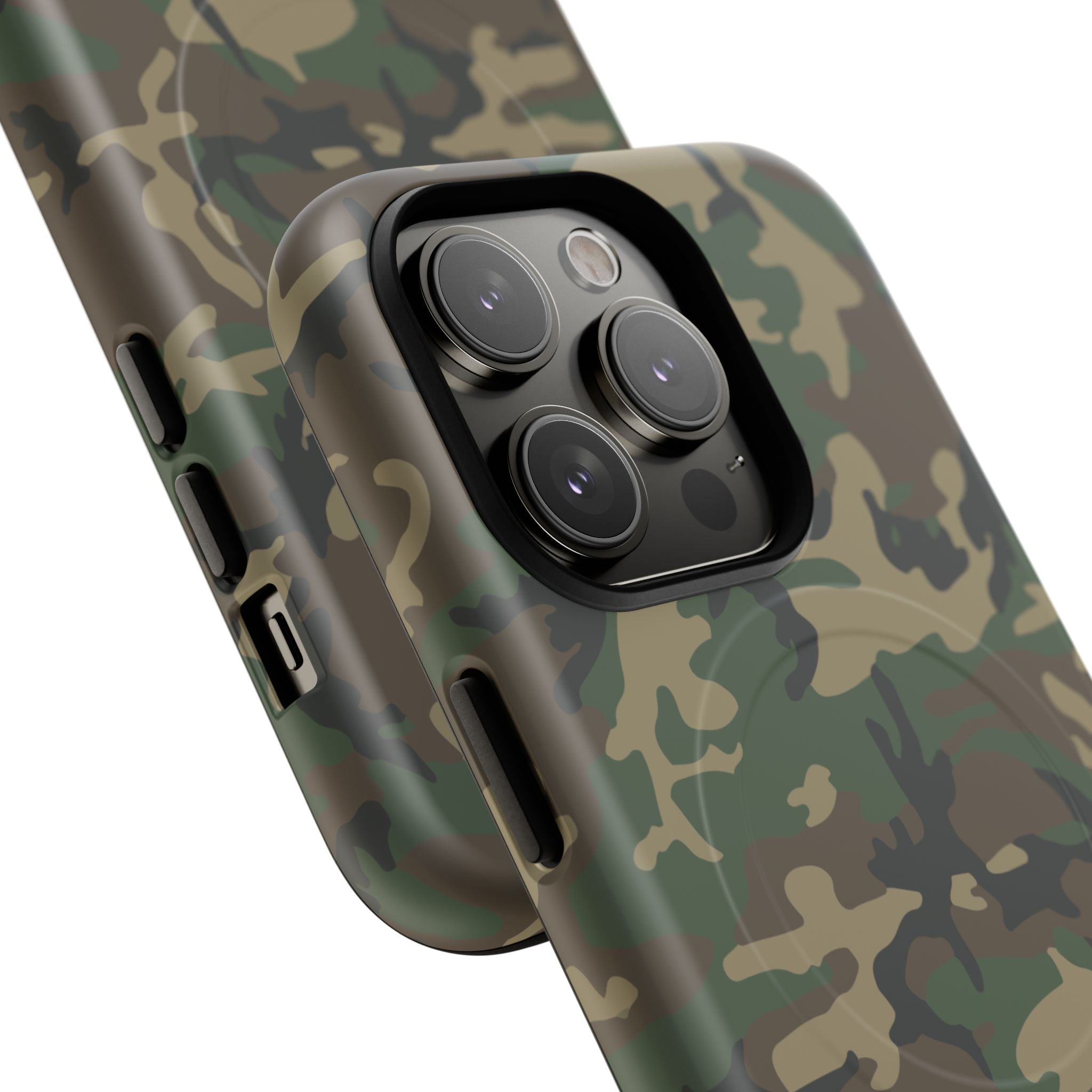 MagSafe® Compatible Tough Phone Case – M81 Woodland Camo | Rugged Military-Style Cover