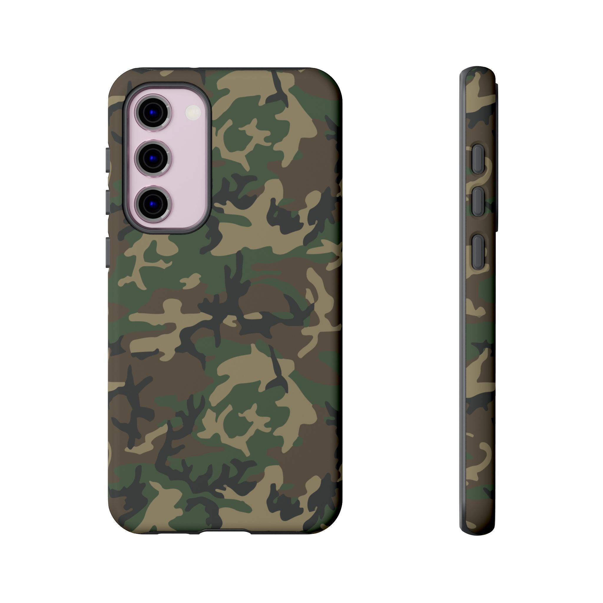 Woodland (M81) Tough Phone Case — Military-Inspired Dual-Layer Protective Cover
