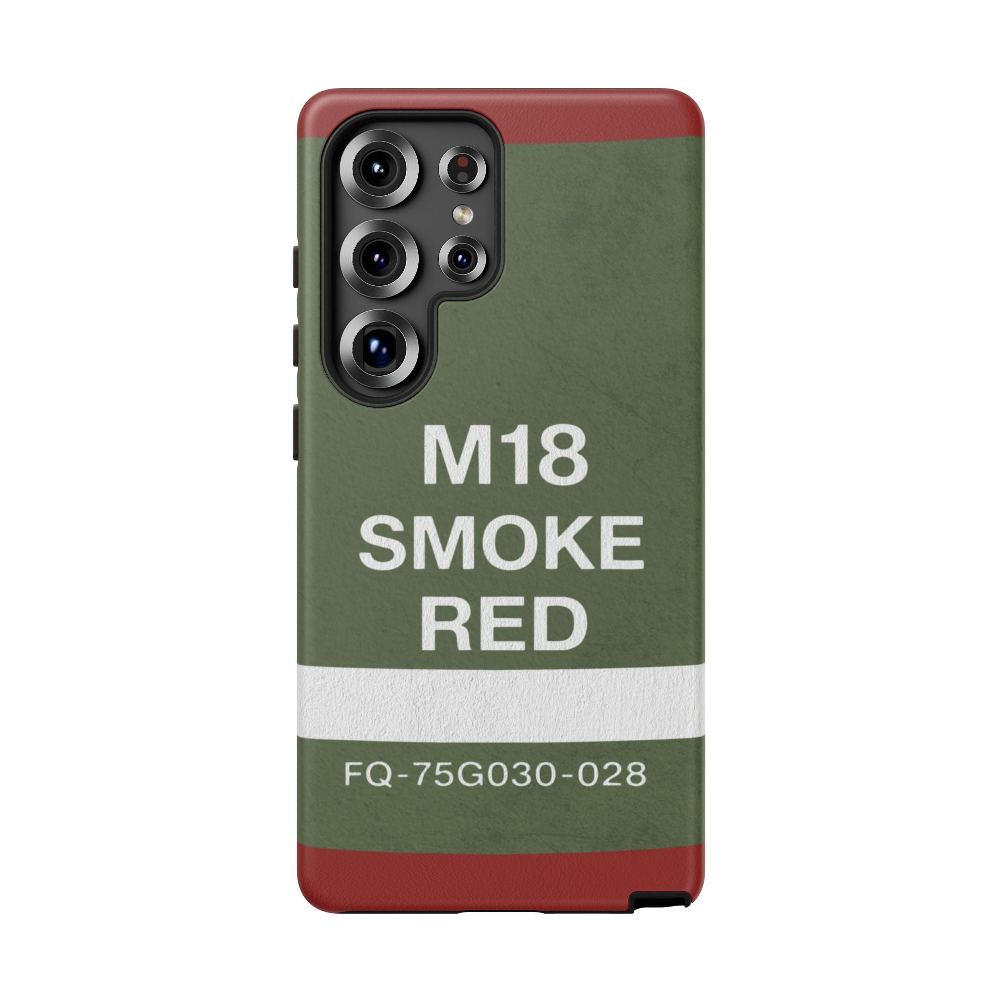 M18 Smoke Red Tough Phone Case | Military-Inspired Dual Layer Protective Cover
