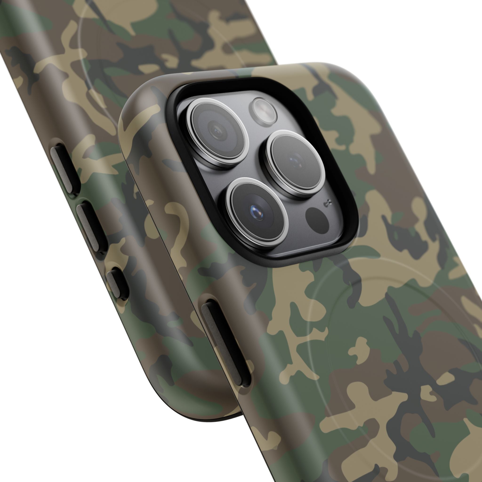 MagSafe® Compatible Tough Phone Case – M81 Woodland Camo | Rugged Military-Style Cover