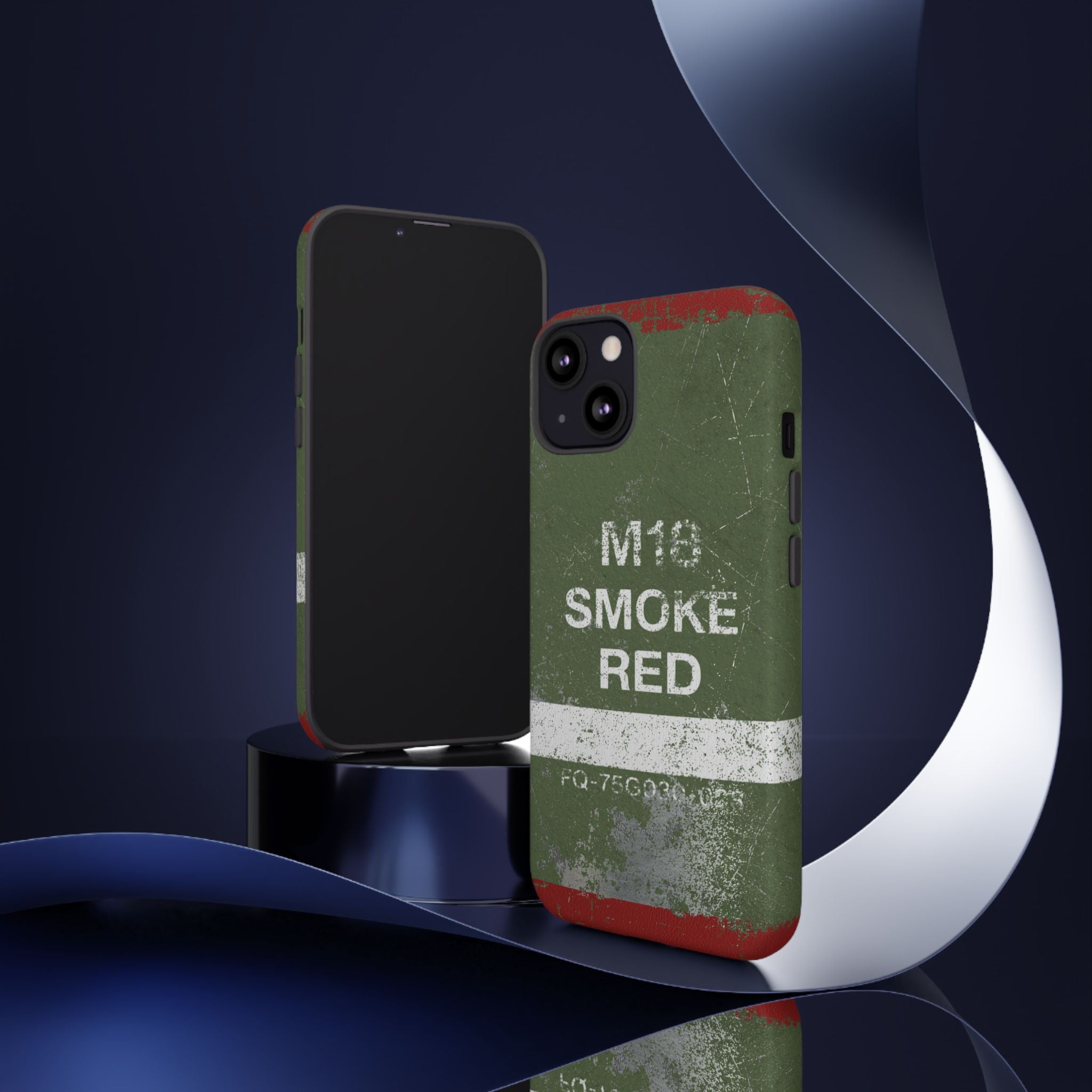 M18 Smoke Red (Distressed) Phone Case | Military-Inspired Dual Layer Protective Cover