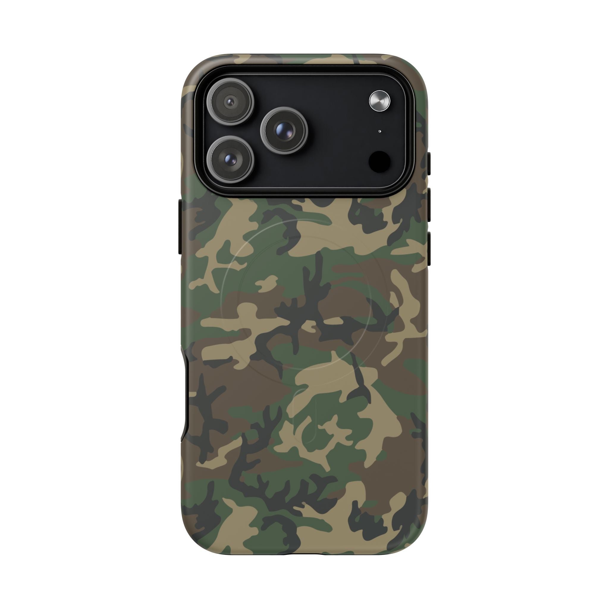 MagSafe® Compatible Tough Phone Case – M81 Woodland Camo | Rugged Military-Style Cover