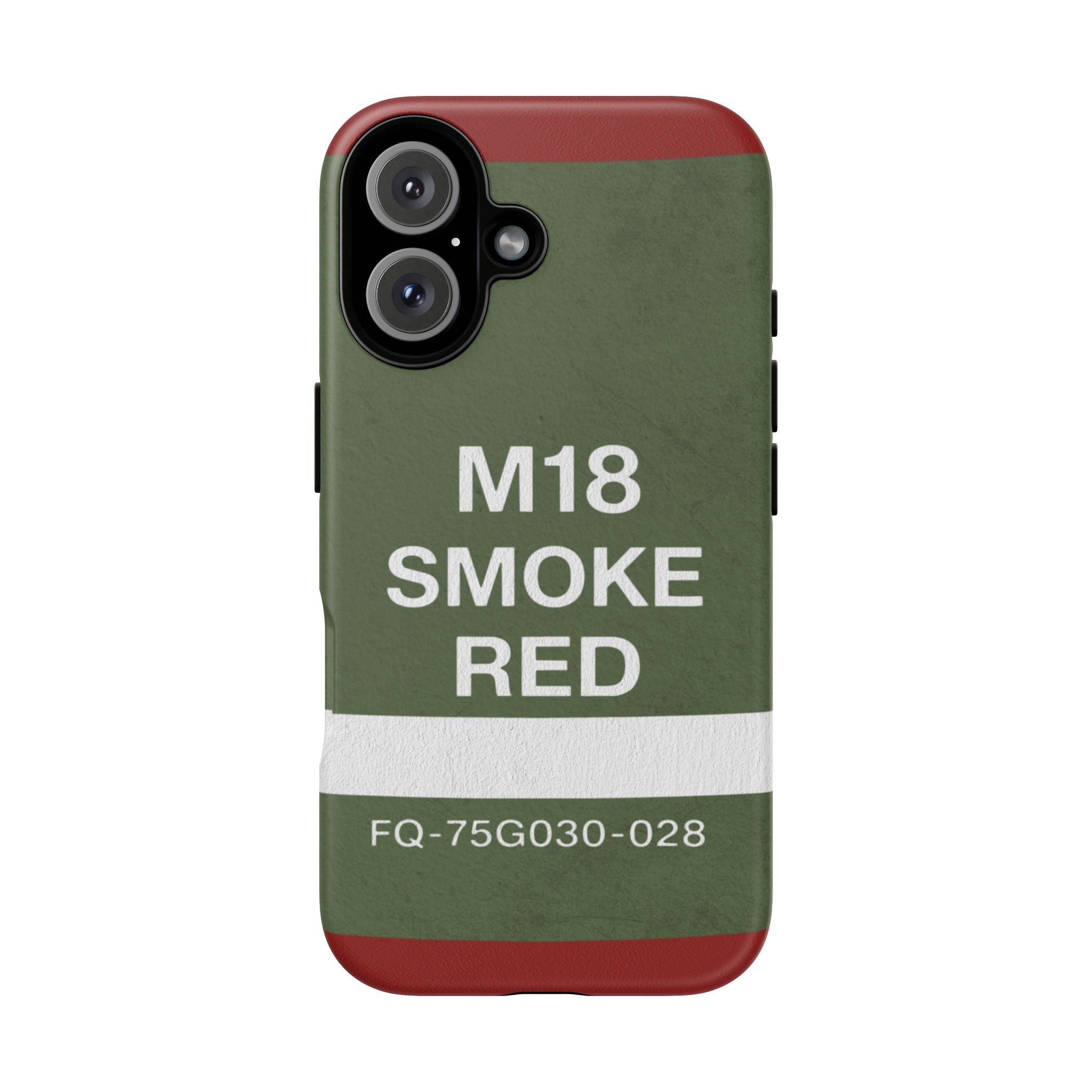 M18 Smoke Red Tough Phone Case | Military-Inspired Dual Layer Protective Cover