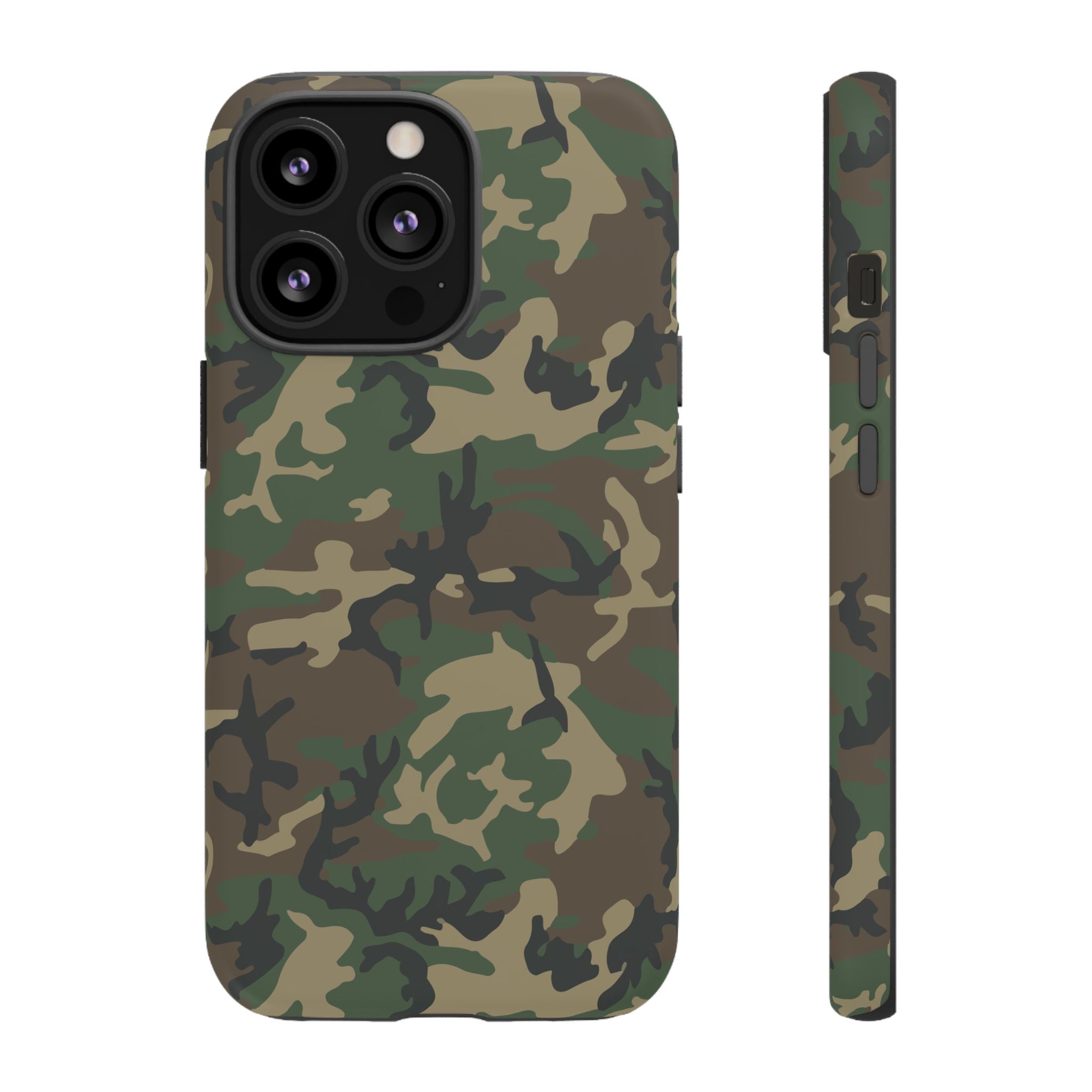 Woodland (M81) Tough Phone Case — Military-Inspired Dual-Layer Protective Cover