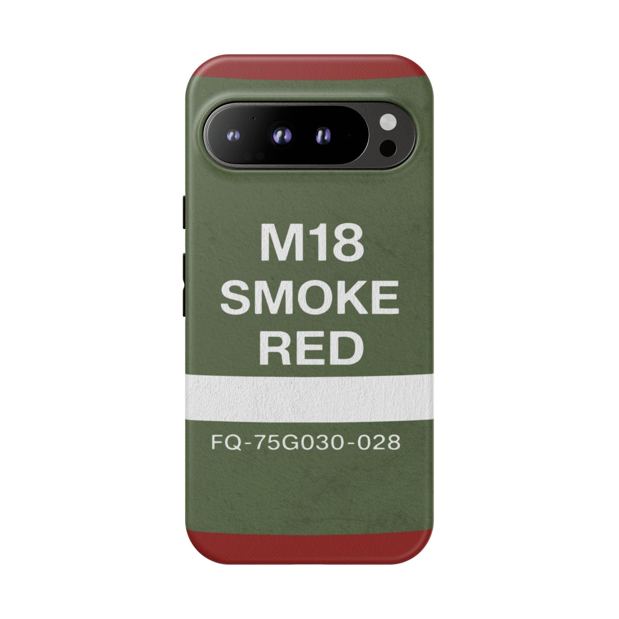 M18 Smoke Red Tough Phone Case | Military-Inspired Dual Layer Protective Cover
