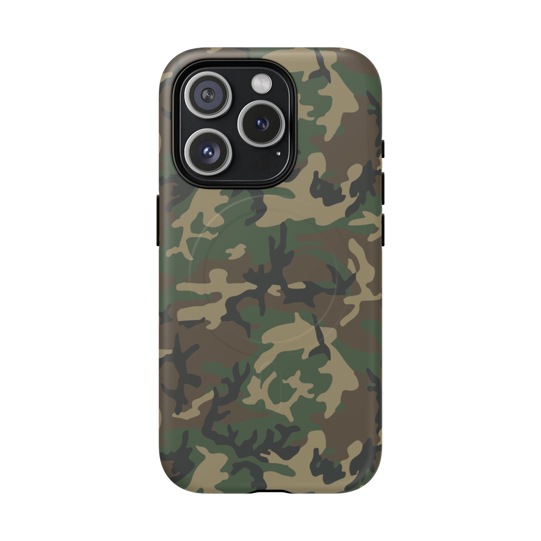 MagSafe® Compatible Tough Phone Case – M81 Woodland Camo | Rugged Military-Style Cover