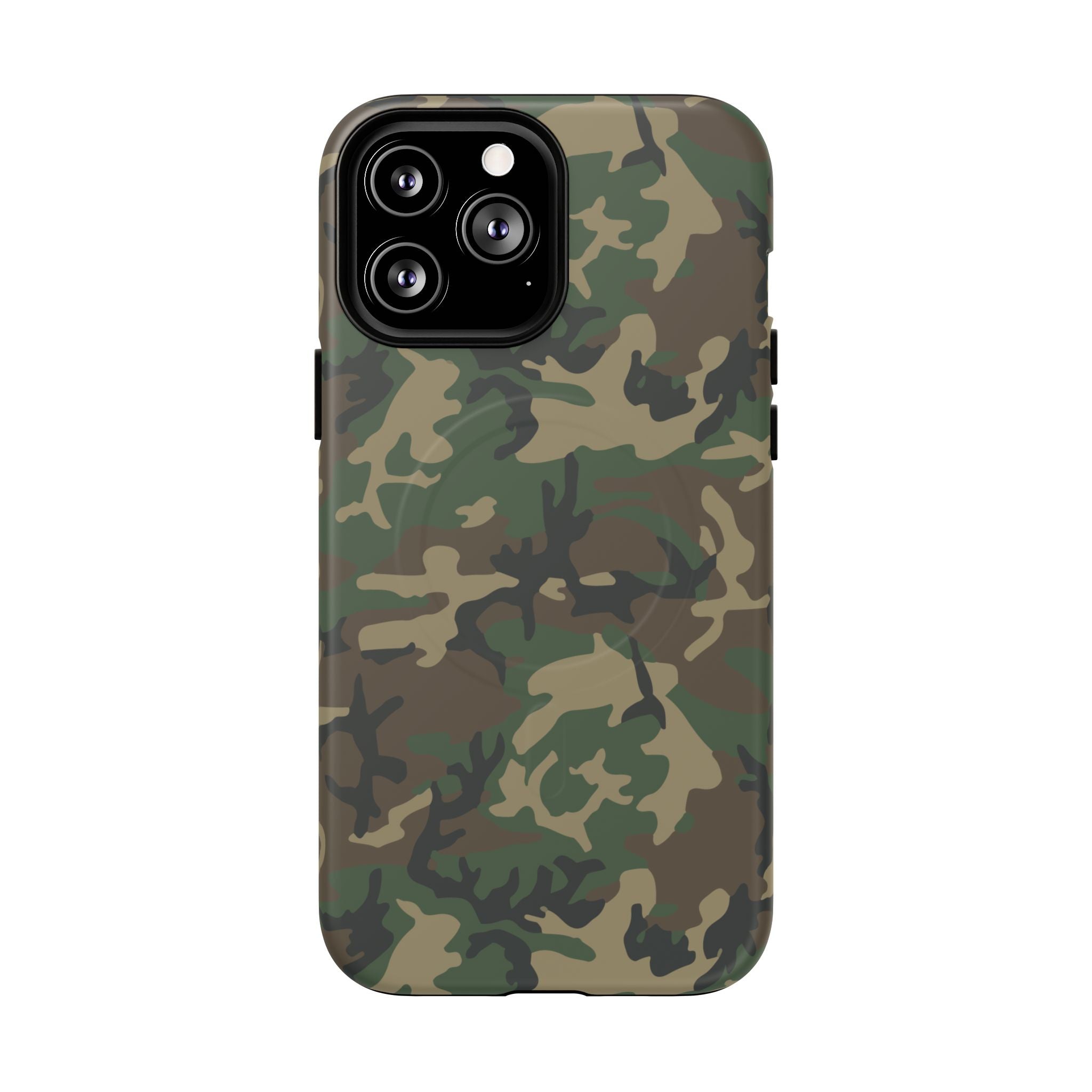 MagSafe® Compatible Tough Phone Case – M81 Woodland Camo | Rugged Military-Style Cover