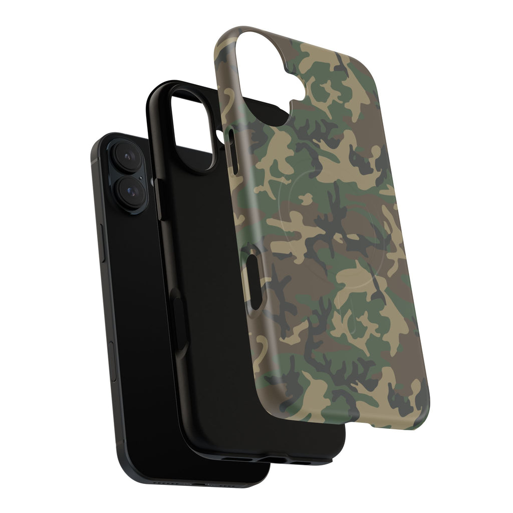 MagSafe® Compatible Tough Phone Case – M81 Woodland Camo | Rugged Military-Style Cover