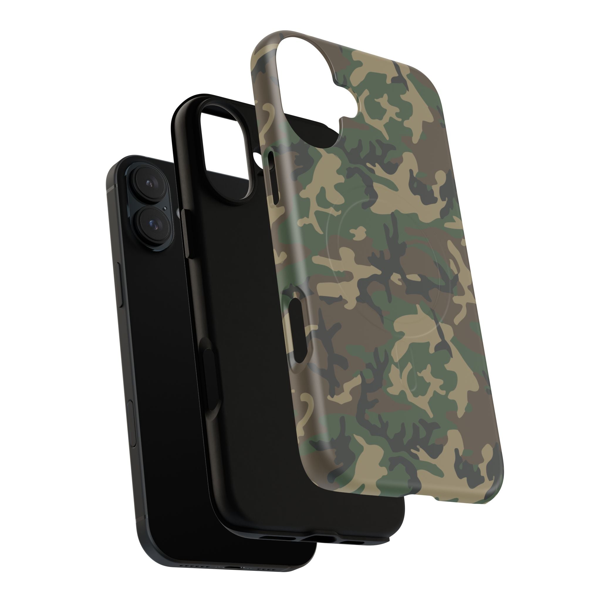 MagSafe® Compatible Tough Phone Case – M81 Woodland Camo | Rugged Military-Style Cover