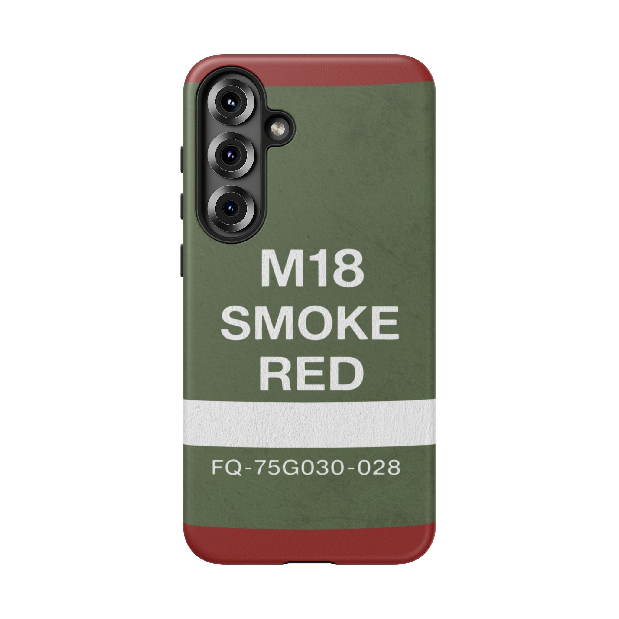 M18 Smoke Red Tough Phone Case | Military-Inspired Dual Layer Protective Cover