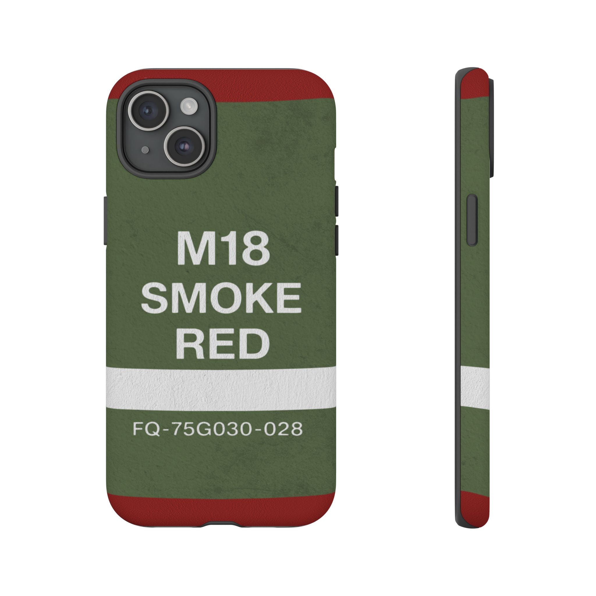 M18 Smoke Red Tough Phone Case | Military-Inspired Dual Layer Protective Cover
