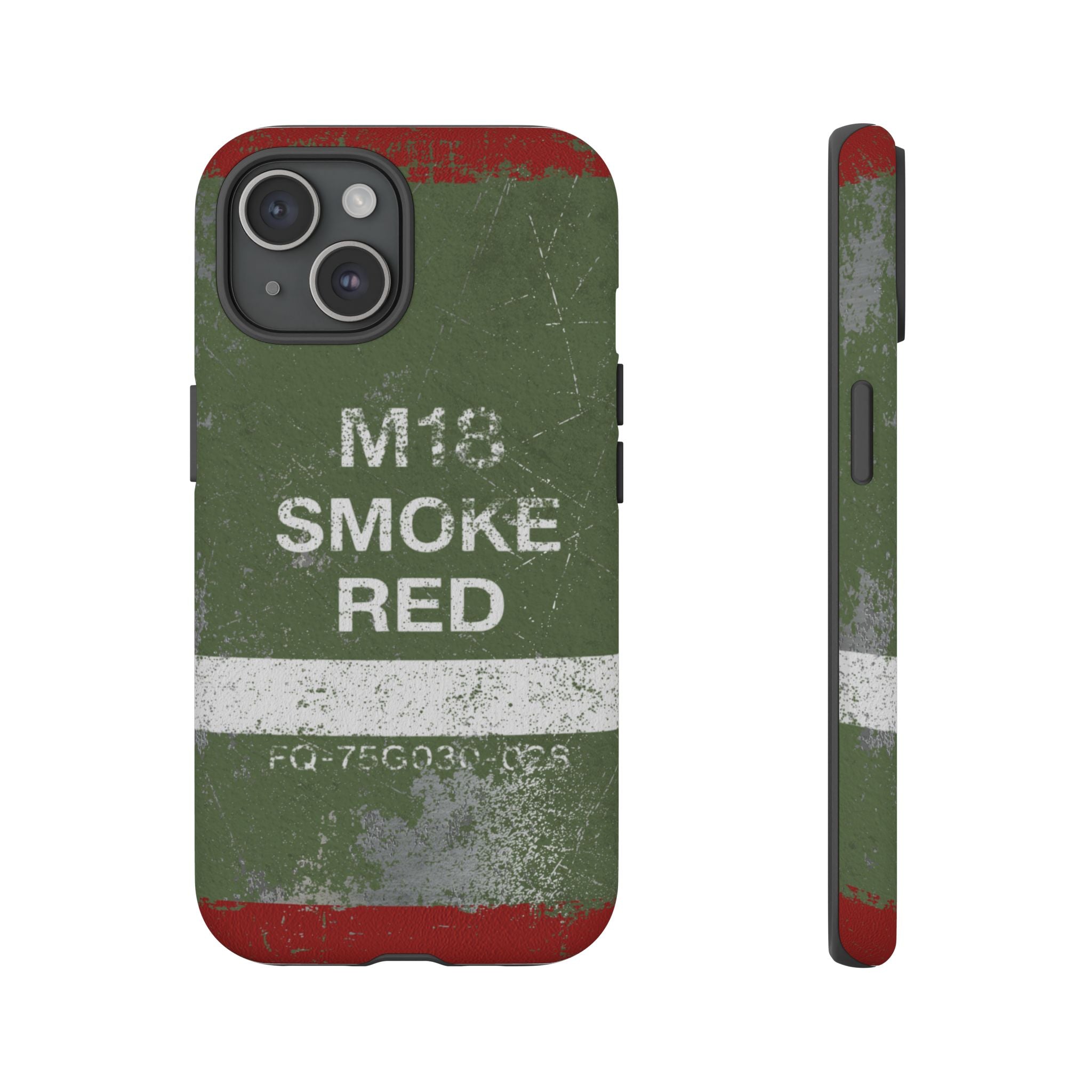 M18 Smoke Red (Distressed) Phone Case | Military-Inspired Dual Layer Protective Cover