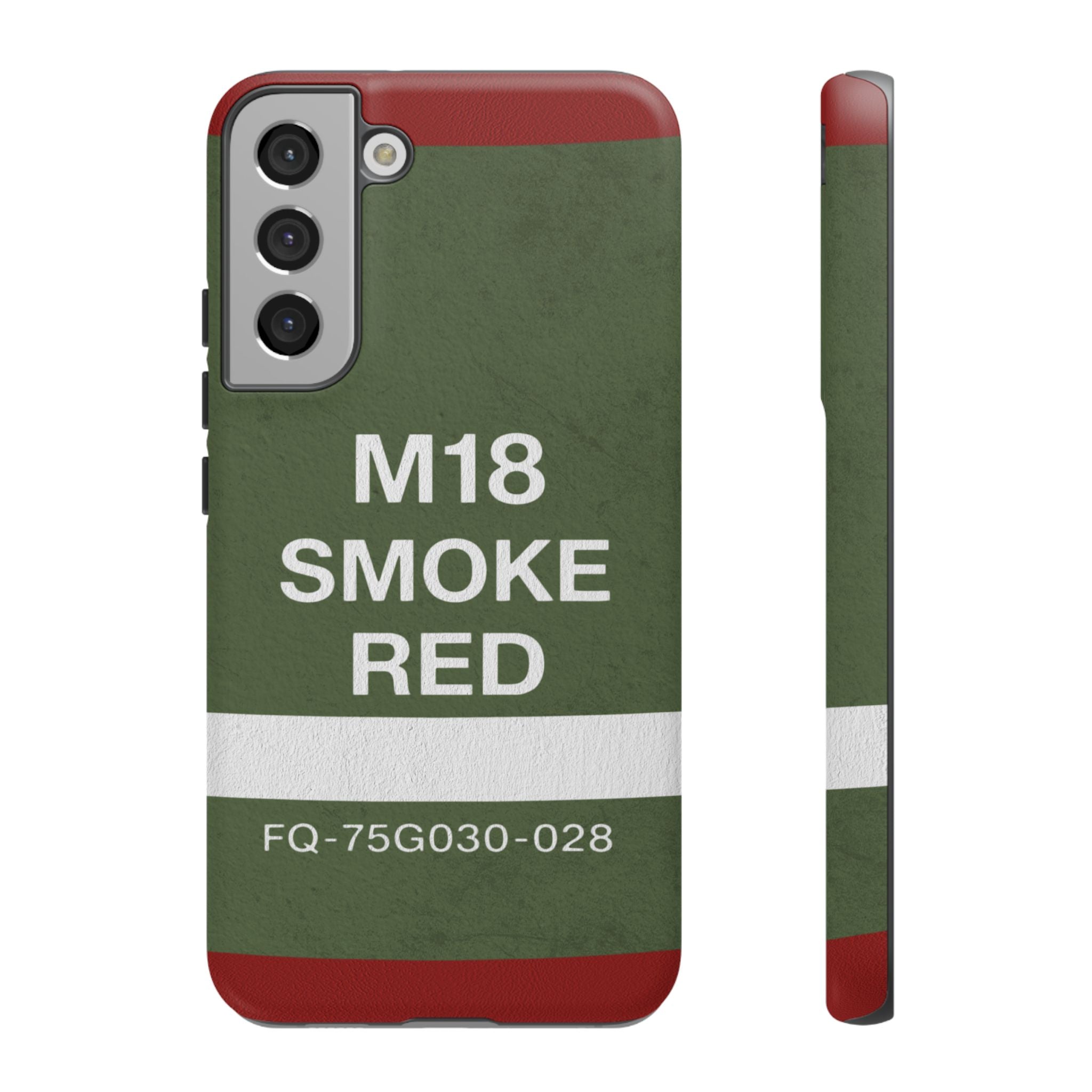 M18 Smoke Red Tough Phone Case | Military-Inspired Dual Layer Protective Cover