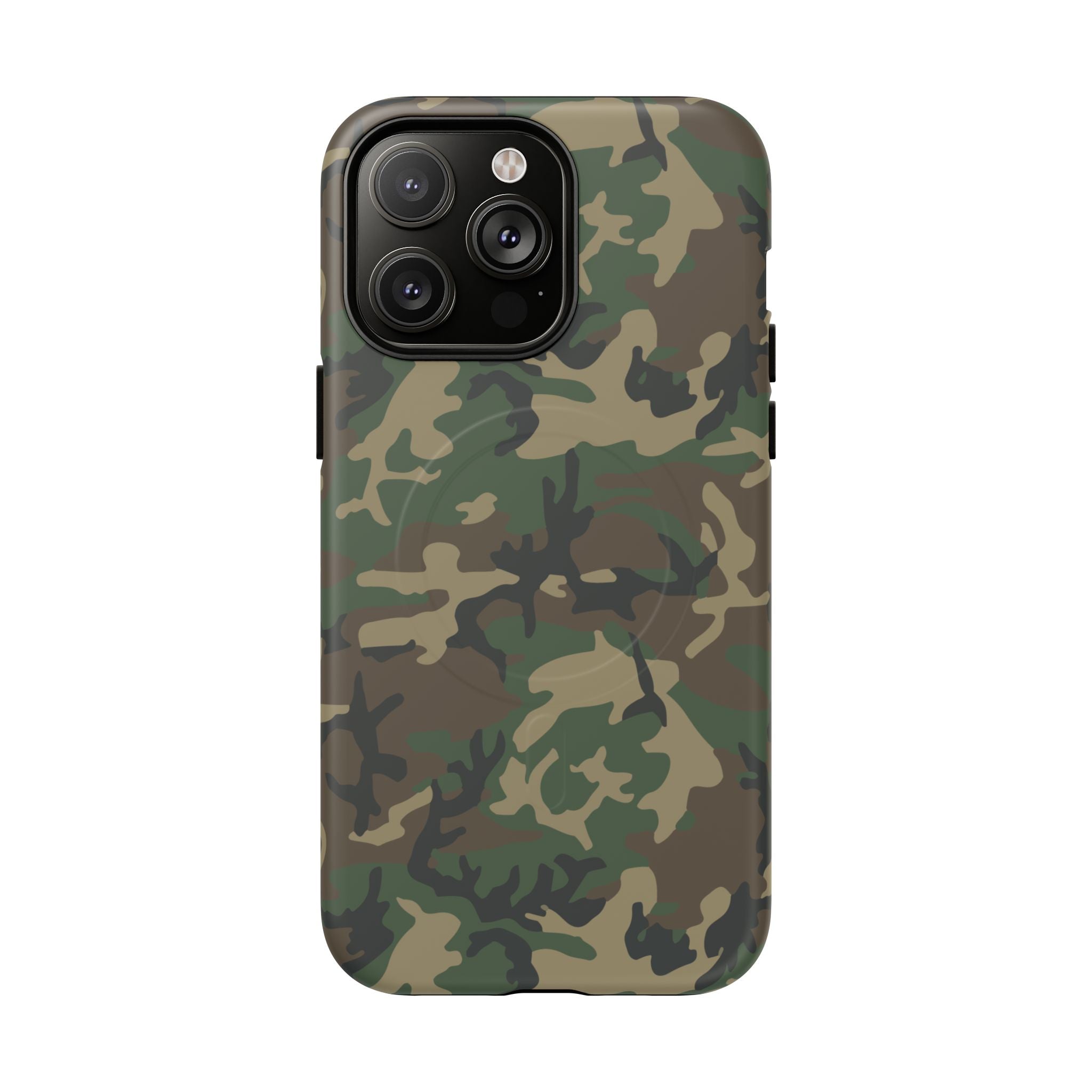 MagSafe® Compatible Tough Phone Case – M81 Woodland Camo | Rugged Military-Style Cover