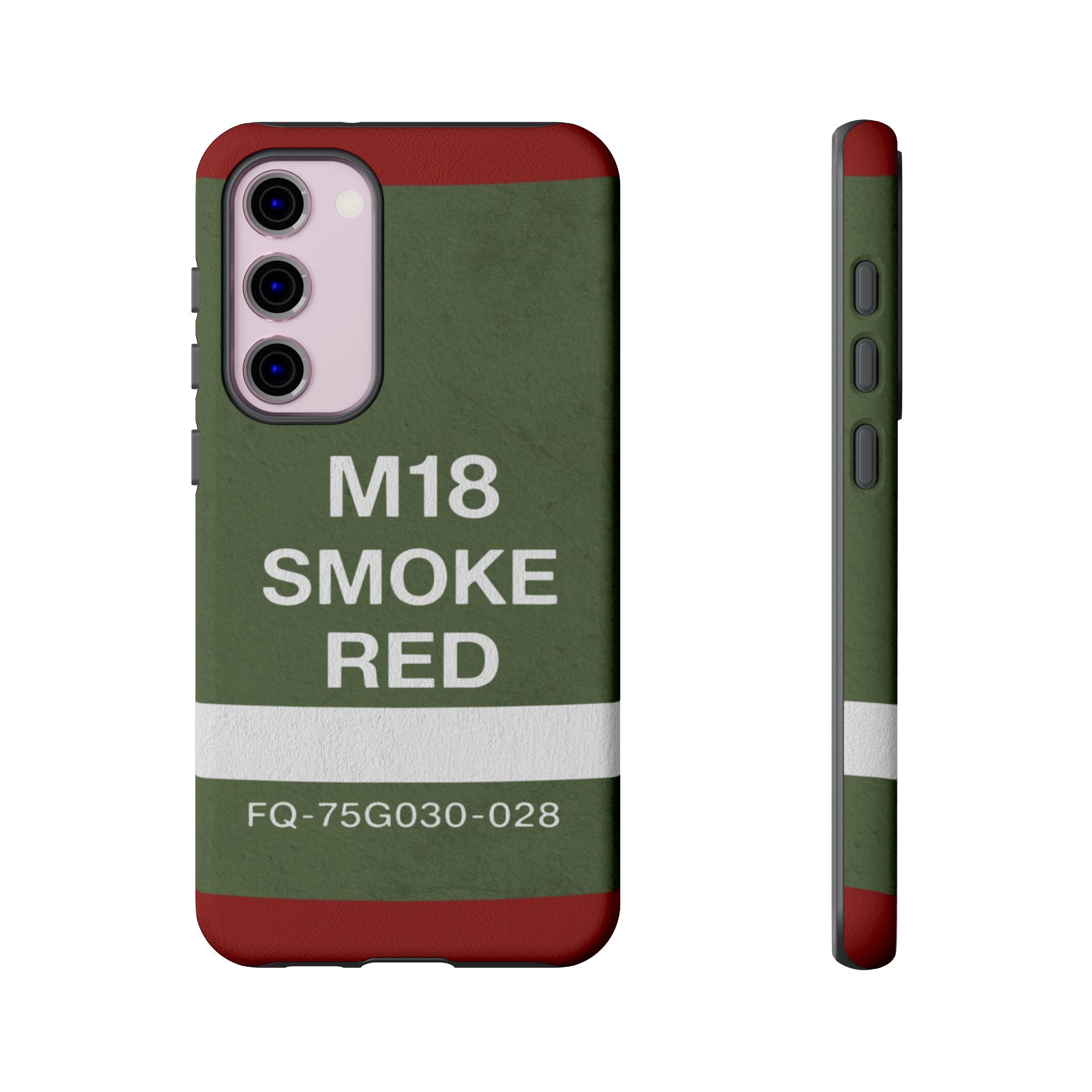 M18 Smoke Red Tough Phone Case | Military-Inspired Dual Layer Protective Cover