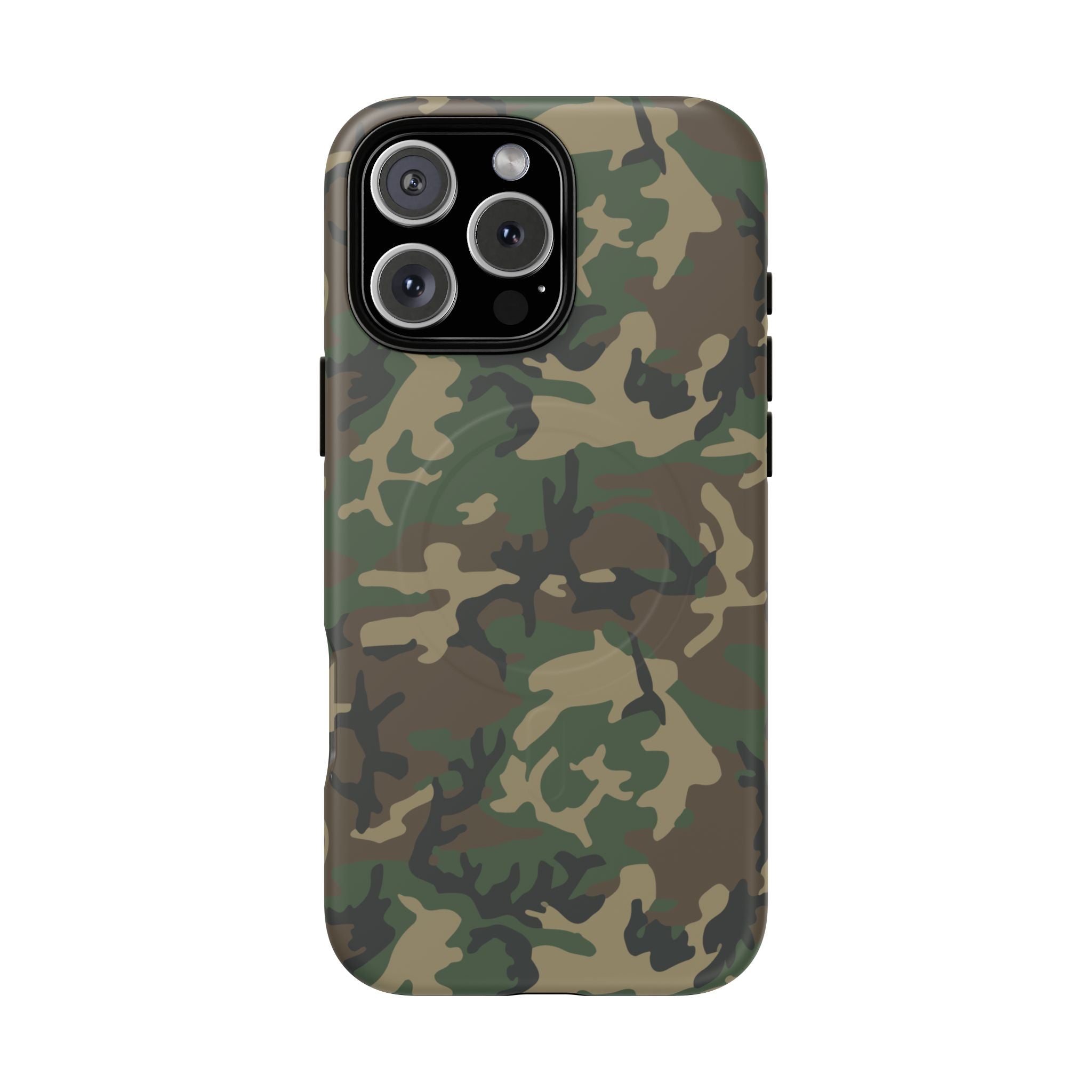 MagSafe® Compatible Tough Phone Case – M81 Woodland Camo | Rugged Military-Style Cover