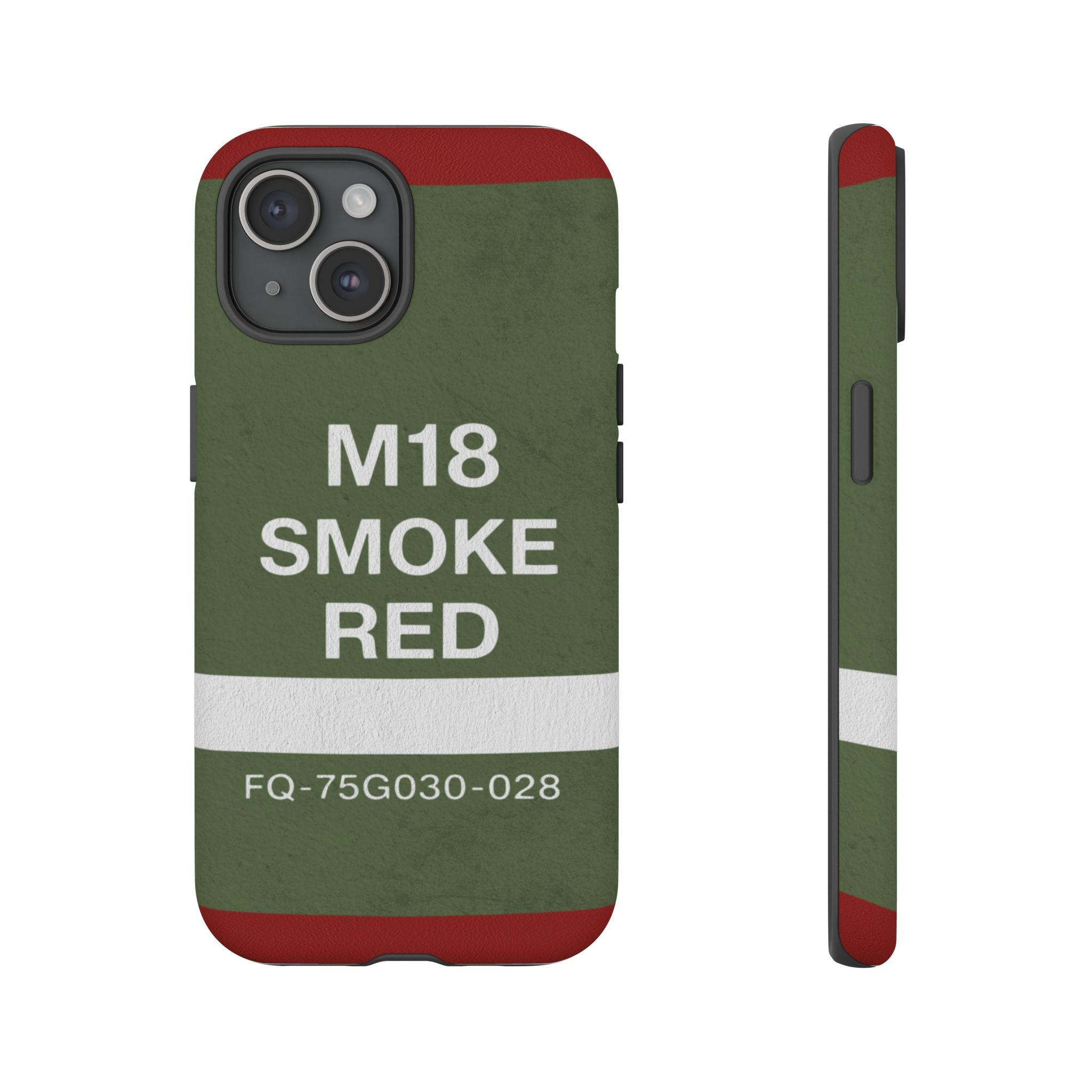 M18 Smoke Red Tough Phone Case | Military-Inspired Dual Layer Protective Cover