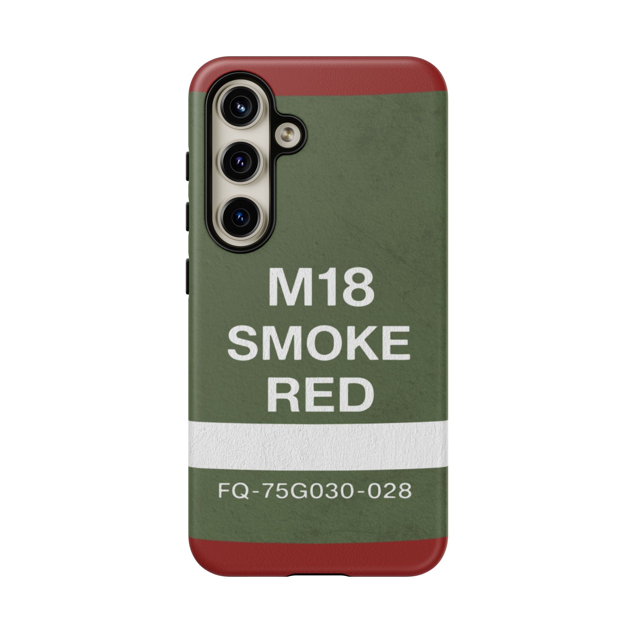 M18 Smoke Red Tough Phone Case | Military-Inspired Dual Layer Protective Cover