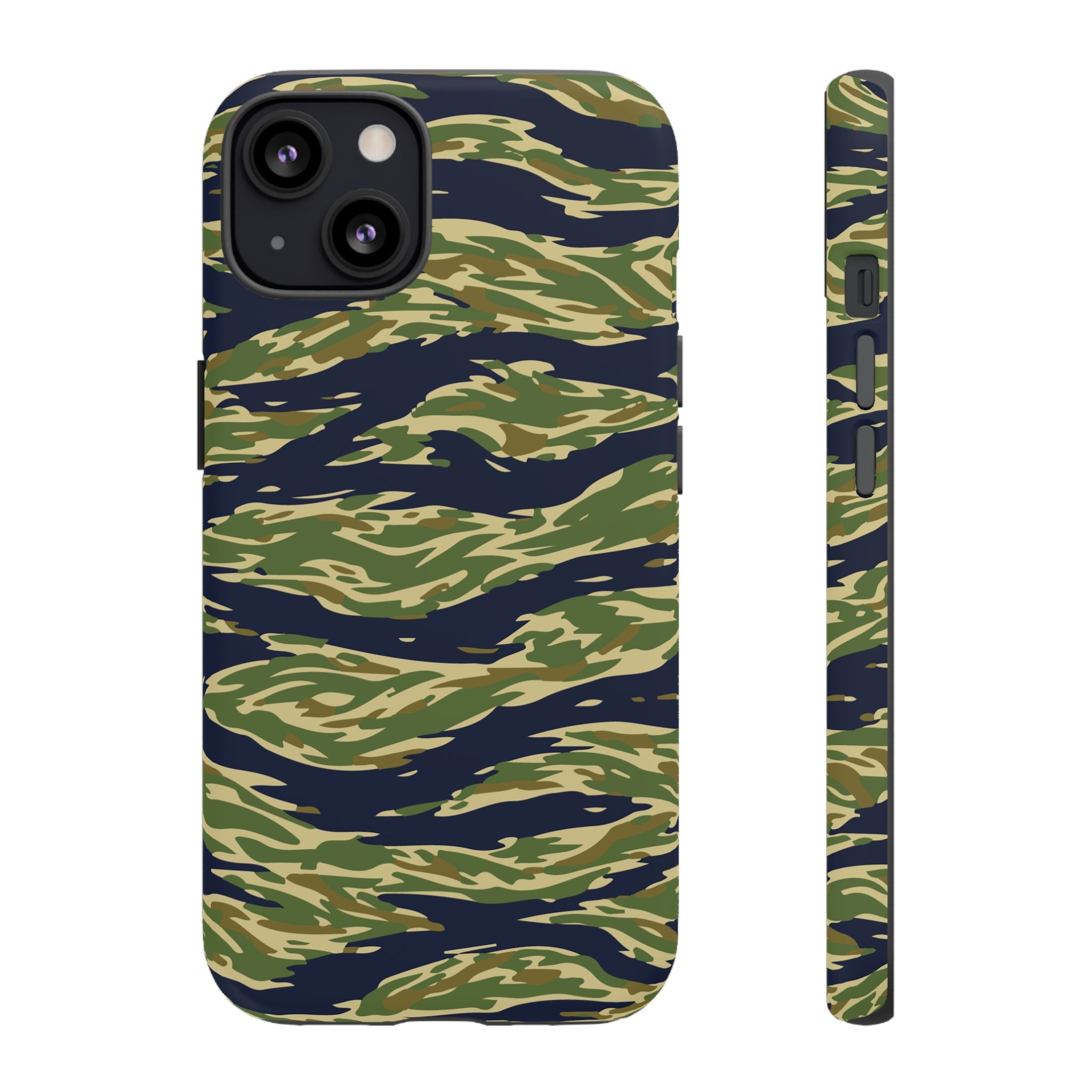 Tiger Stripe Camo Tough Phone Case | Military-Inspired Dual-Layer Protection
